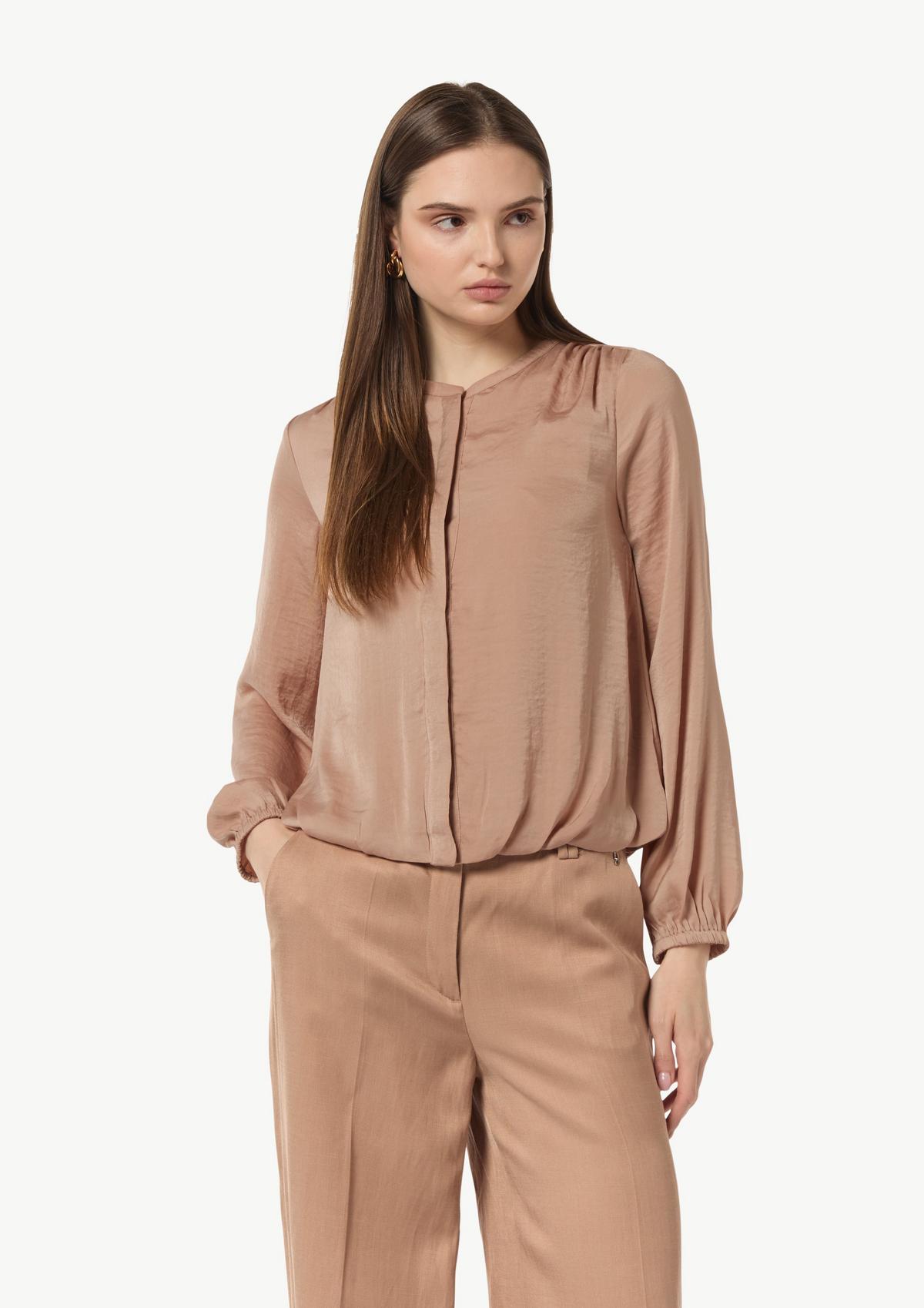 comma Satin blouse with gathered waistband