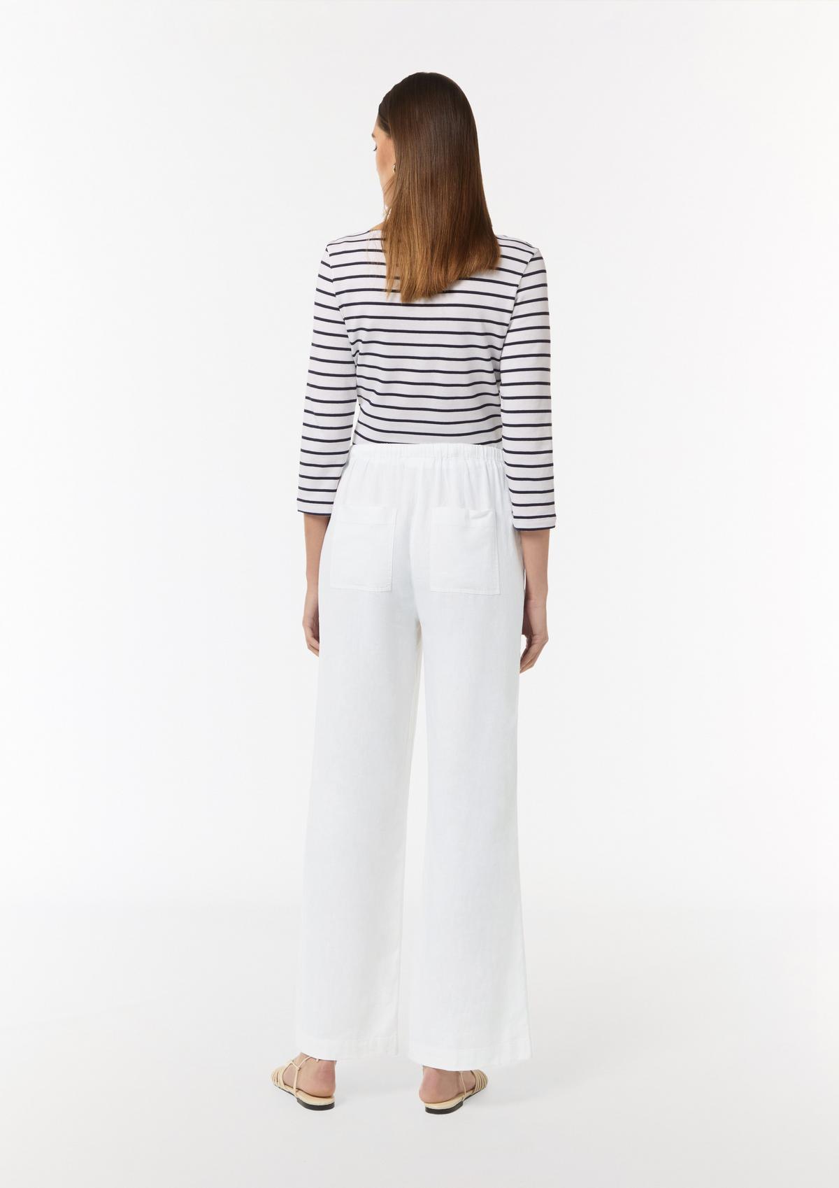 comma Loose fit: Wide-leg trousers in a linen blend