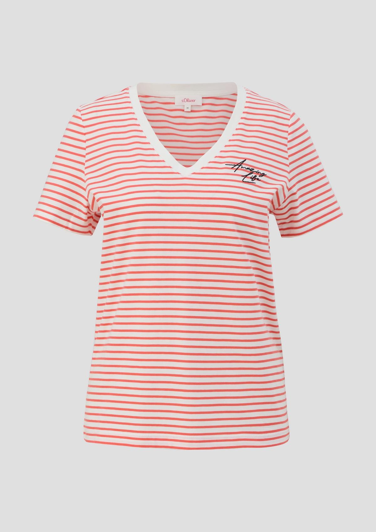 s.Oliver Soft T-shirt with a V-neckline