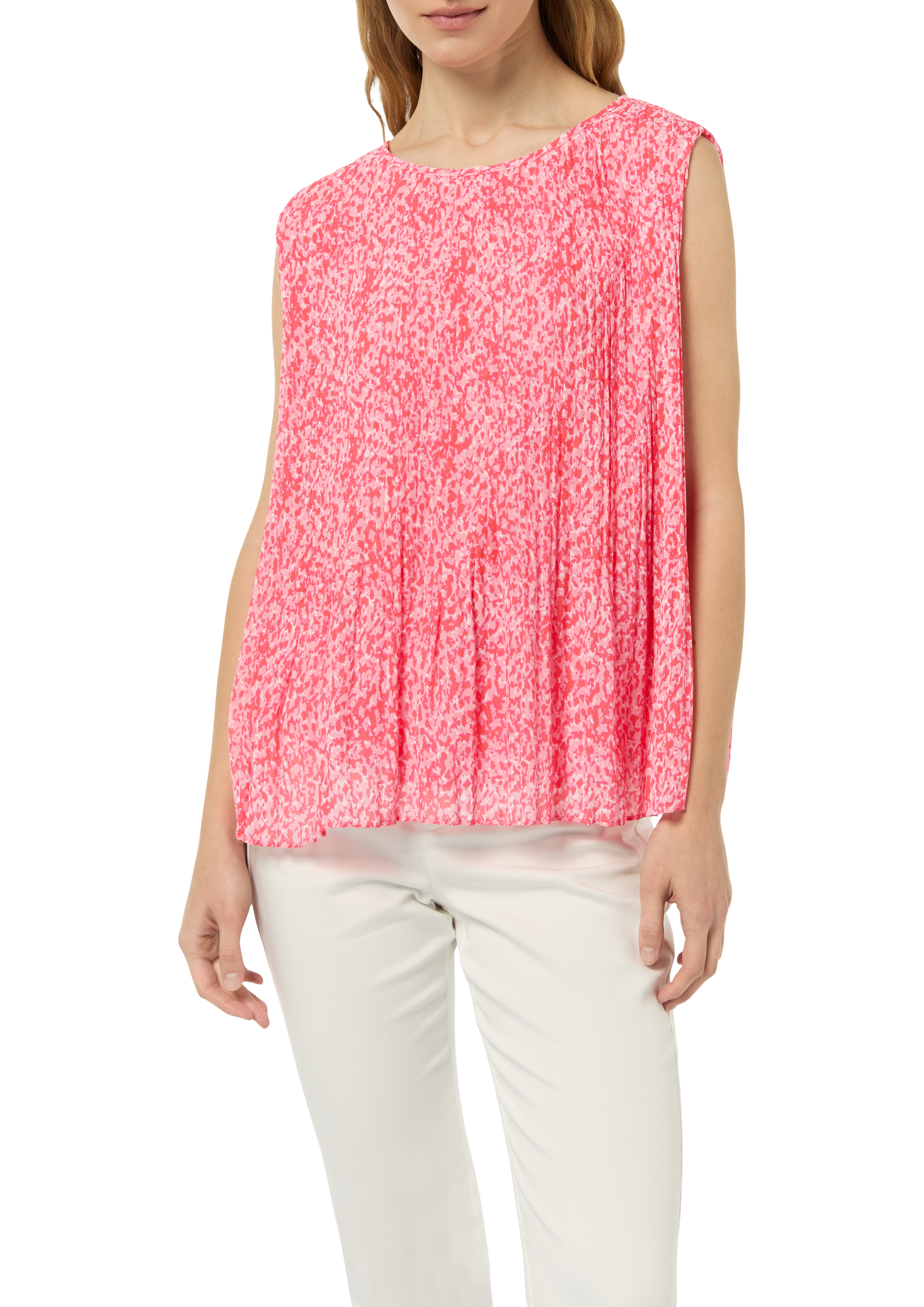 Pleated chiffon blouse - Pink | SCAYLE
