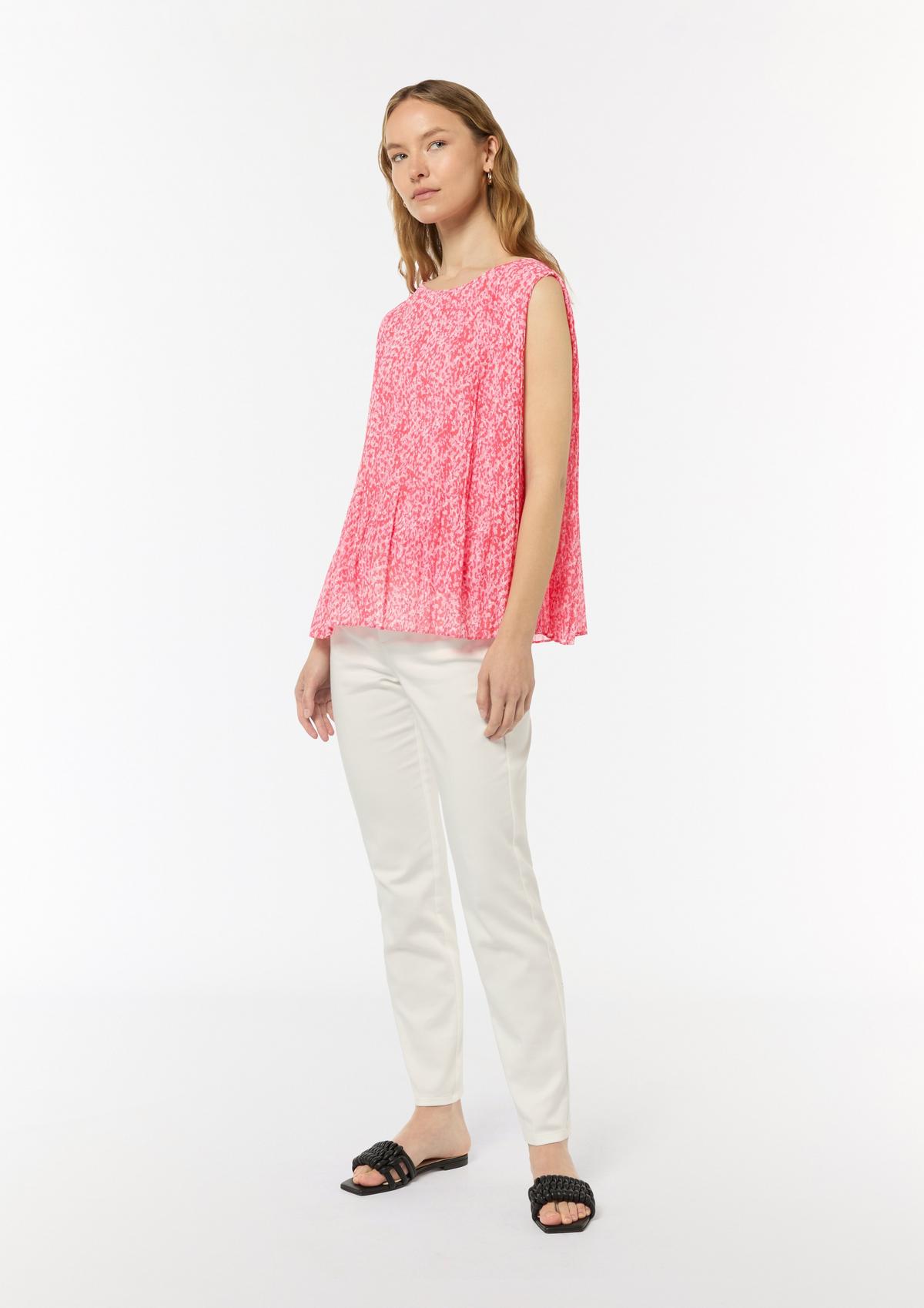 comma Pleated chiffon blouse