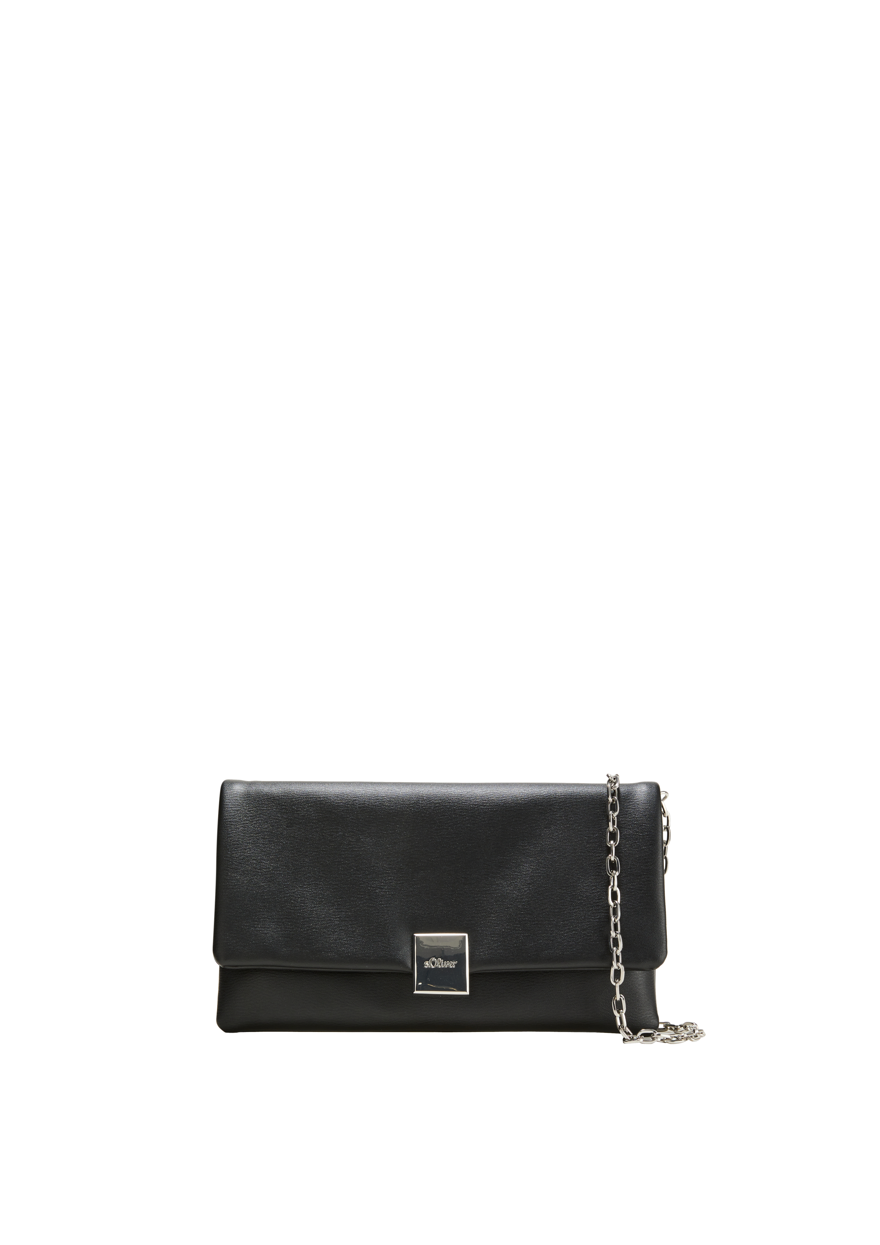 s.Oliver - Kleine Clutch in Leder-Optik, Damen, schwarz