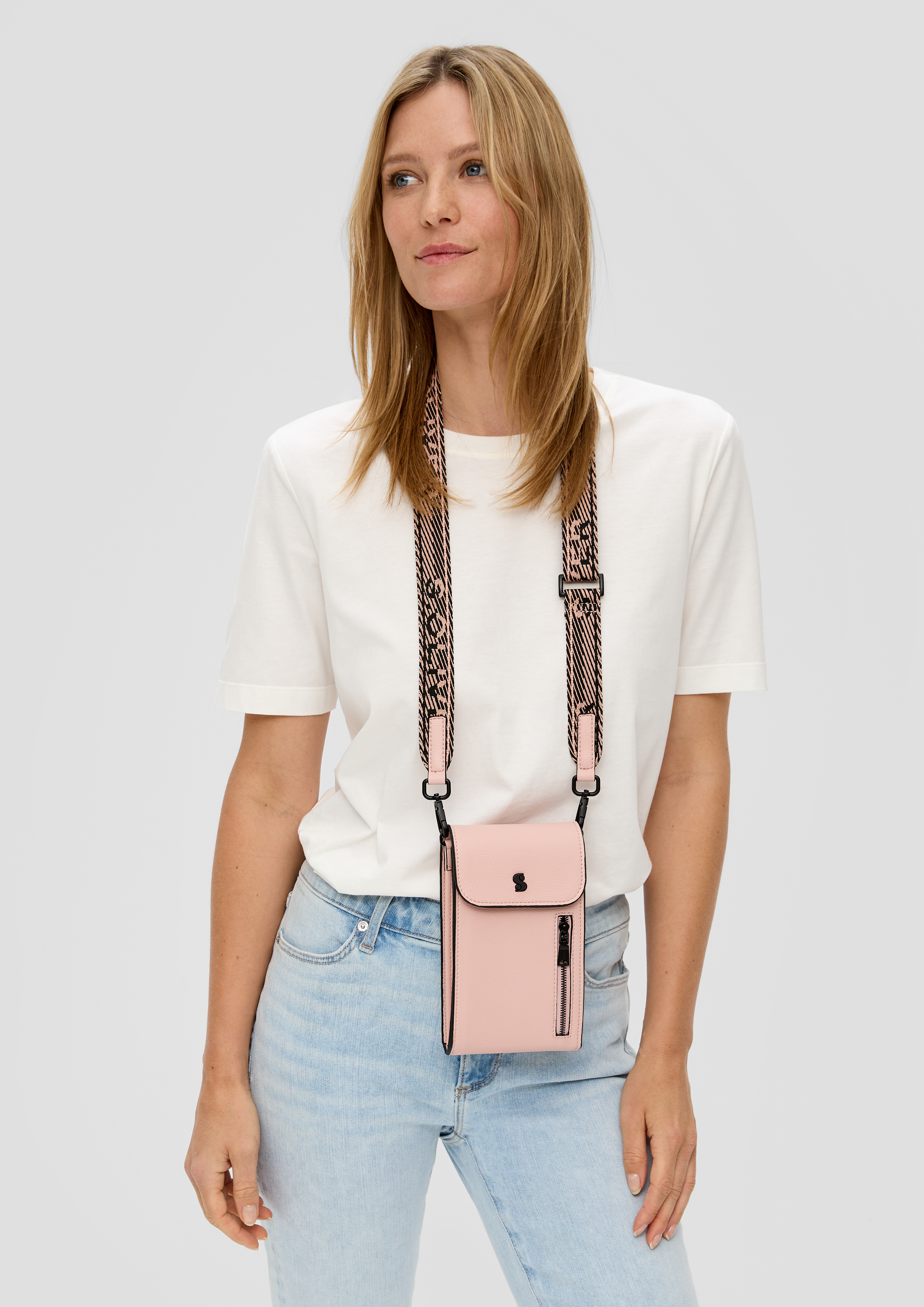 Handytasche aus Lederimitat - rosa | s.Oliver