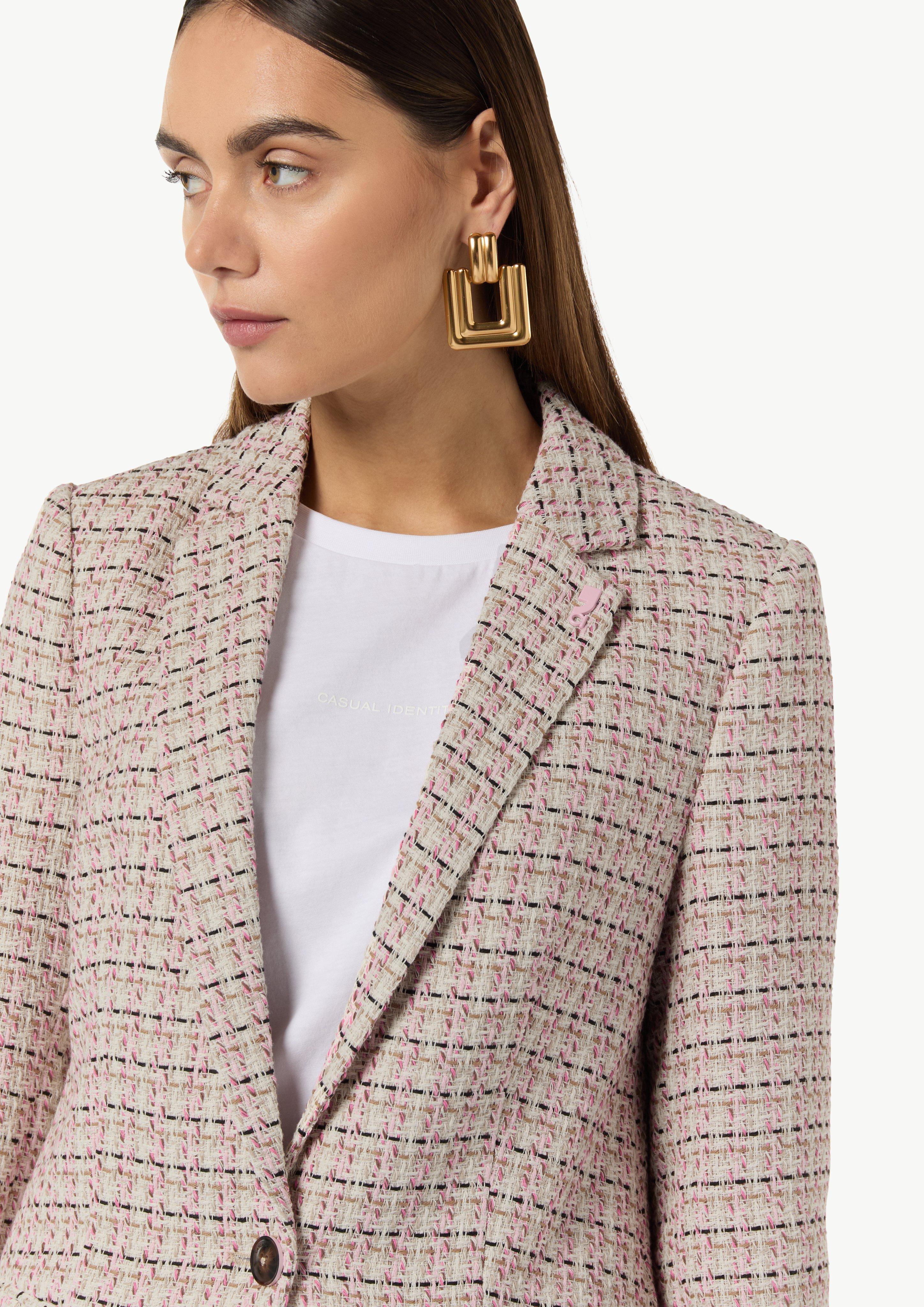 Blazer aus Bouclé - sandfarben | Comma
