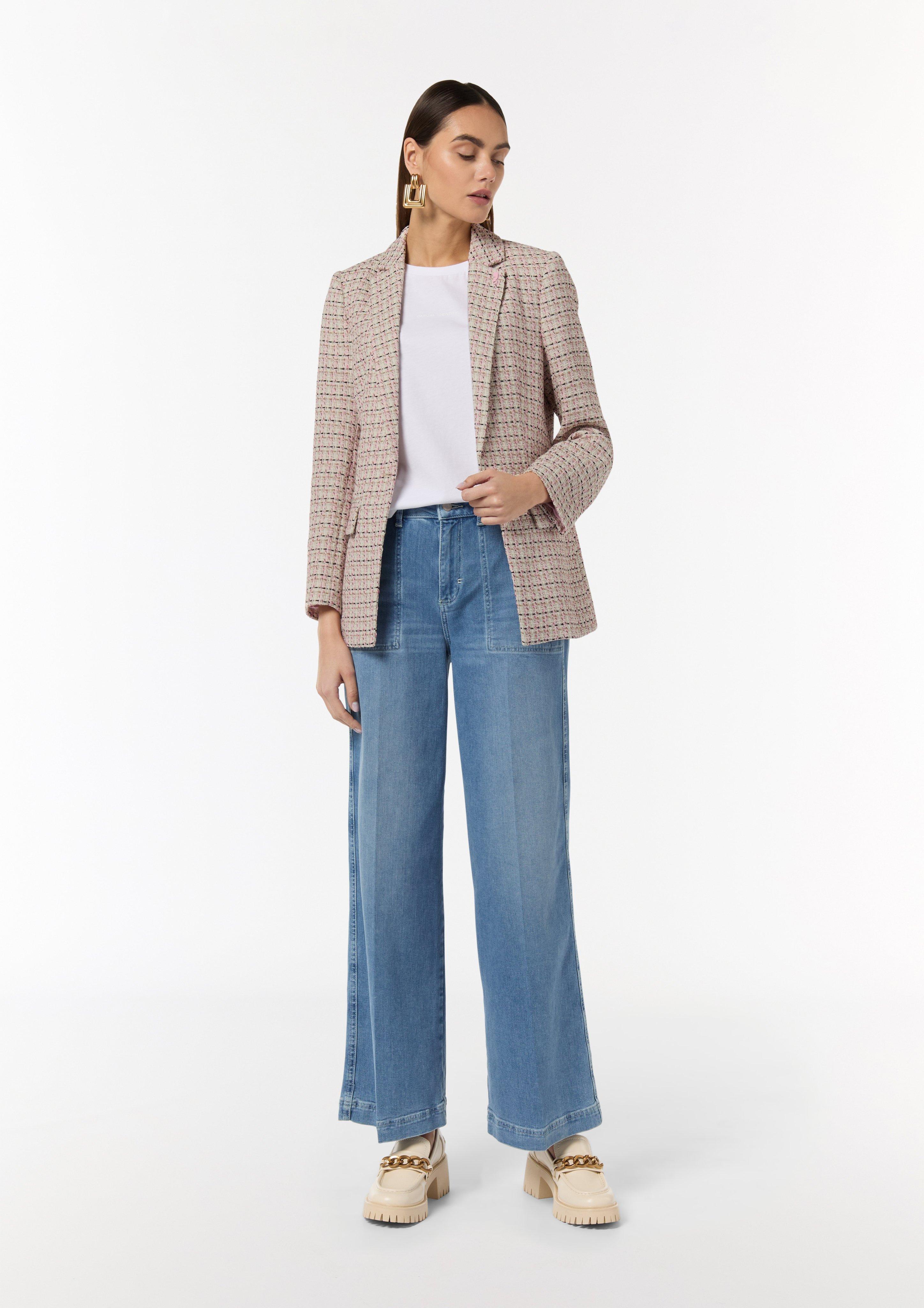 Blazer aus Bouclé - sandfarben | Comma
