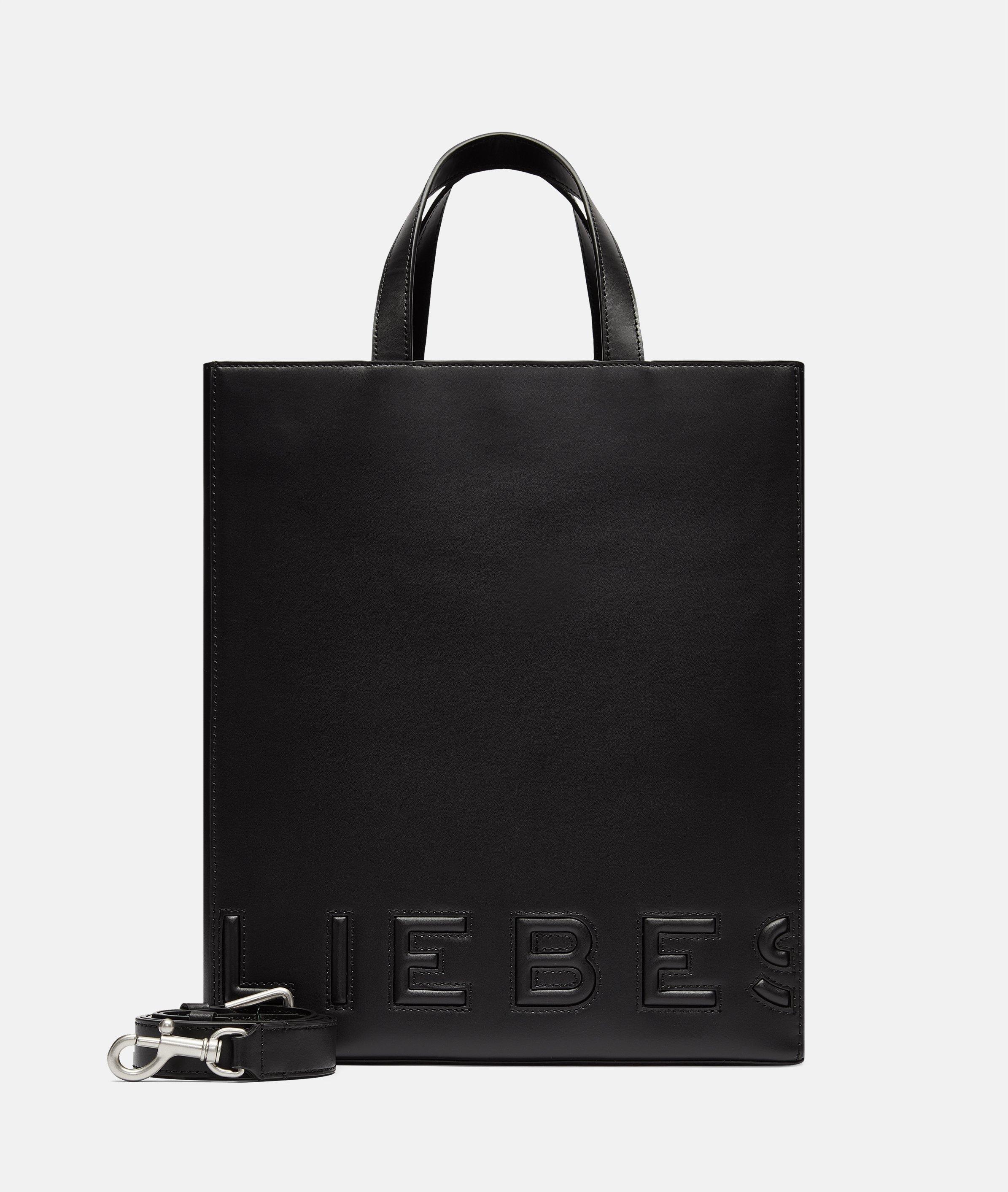 Liebeskind Berlin - Geräumige Tote-Bag aus Glattleder -  schwarz