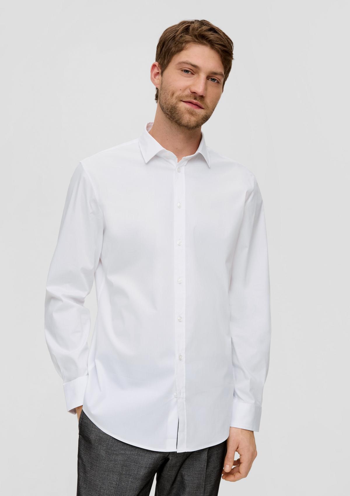 s.Oliver Slim : chemise de costume en coton mélangé