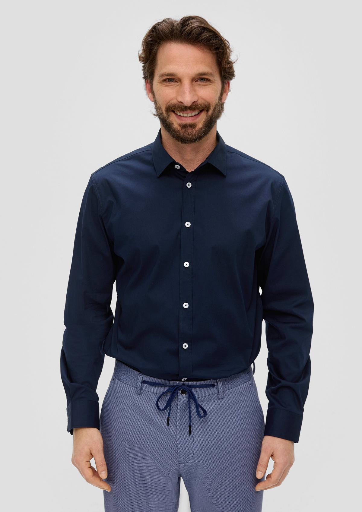 Slim : chemise de costume en coton mélangé