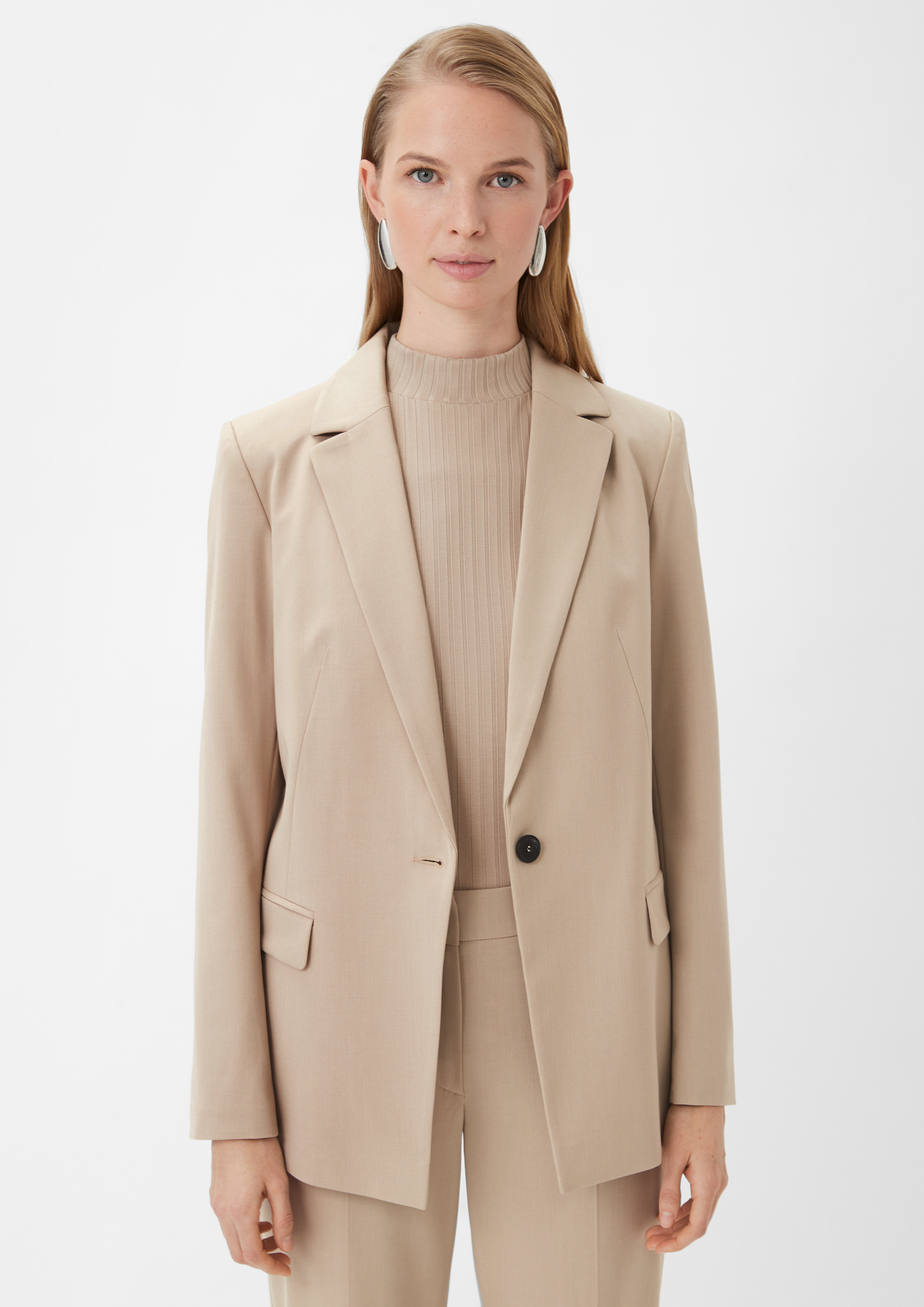 Corte Regular Chaqueta Comma Para Mujer - Estilo Casual Y Cómodo