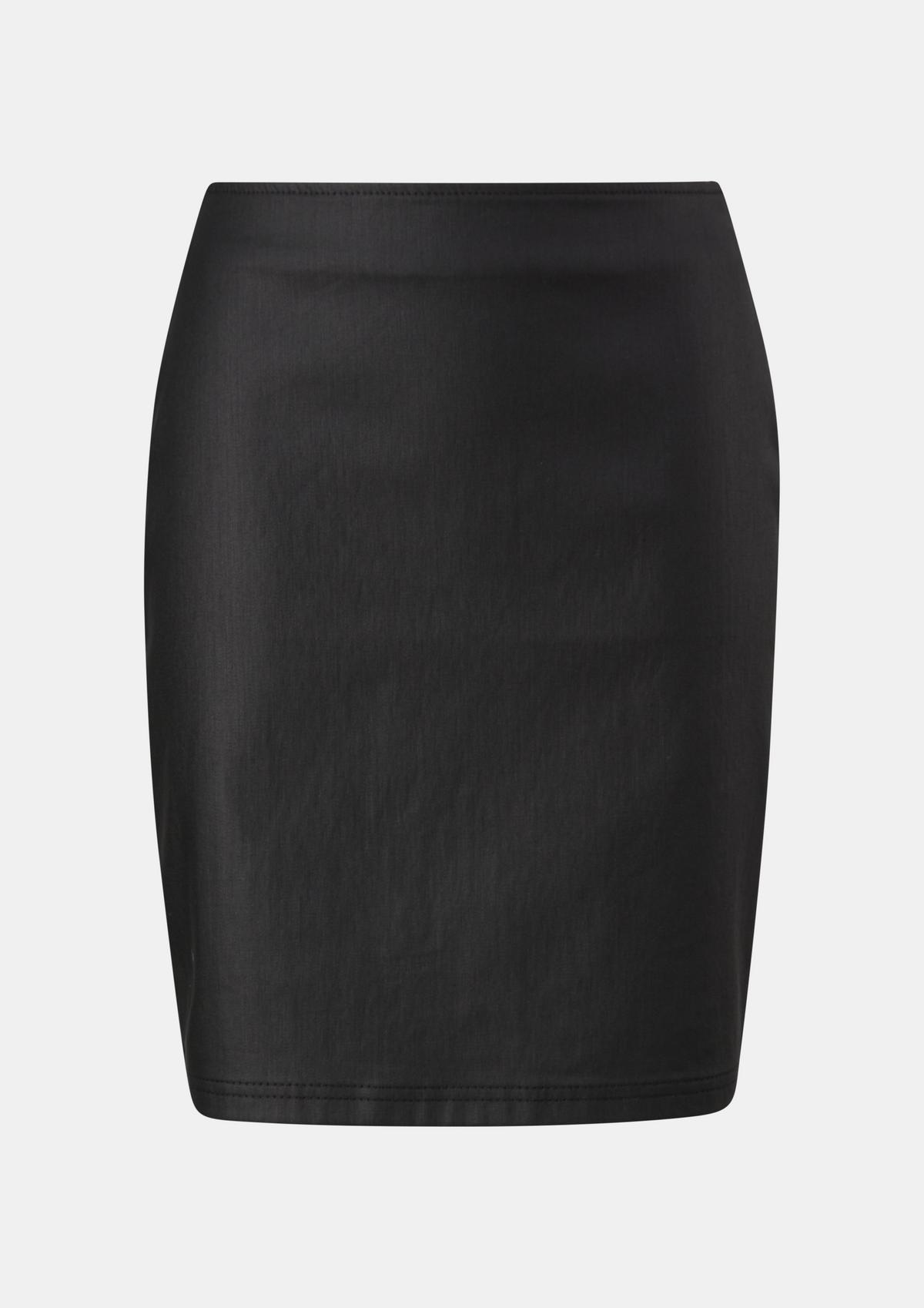 comma Short denim skirt with coating