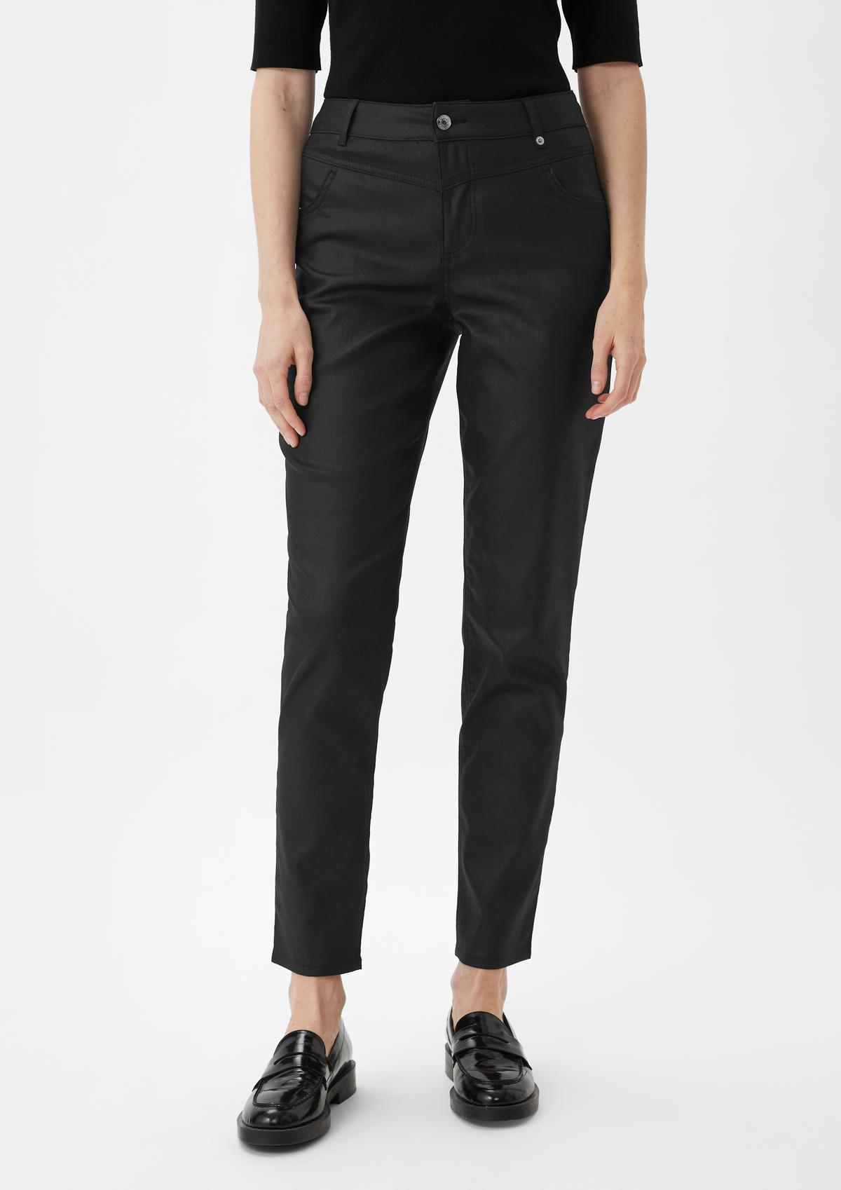 comma Ankle-length jeans / regular fit / mid rise / slim leg / coating
