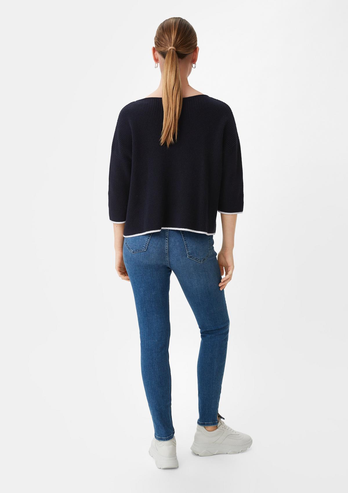 comma Knit jumper with contrast details