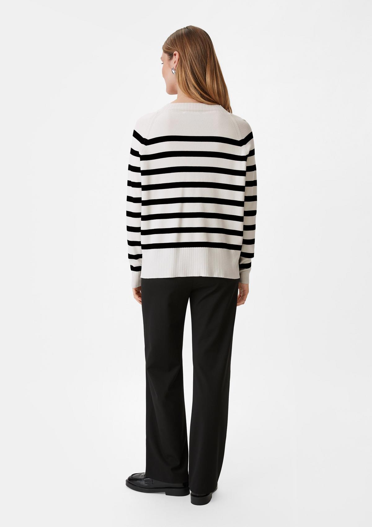 comma Fine knit jumper with stripes