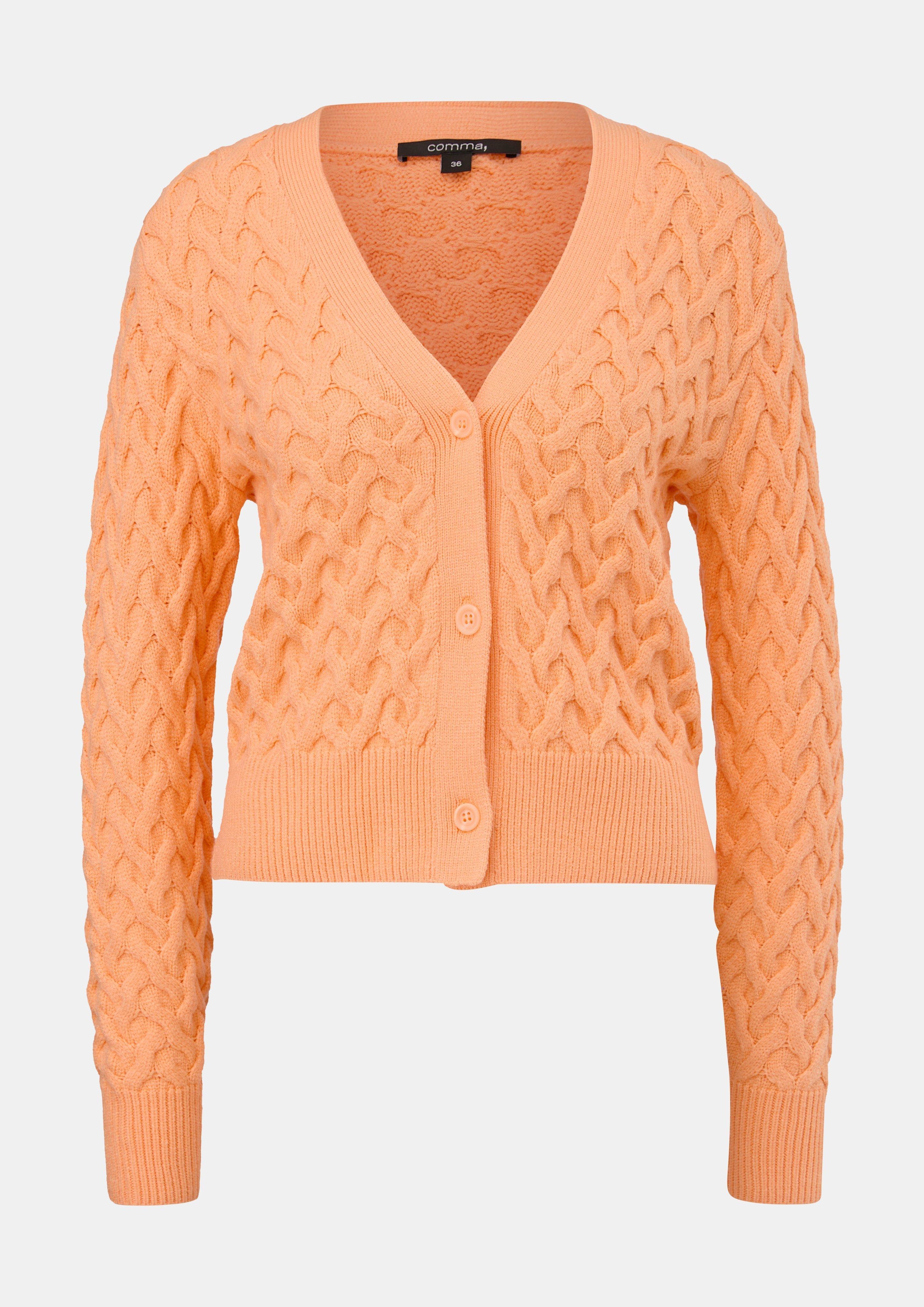 Strickjacke Orange