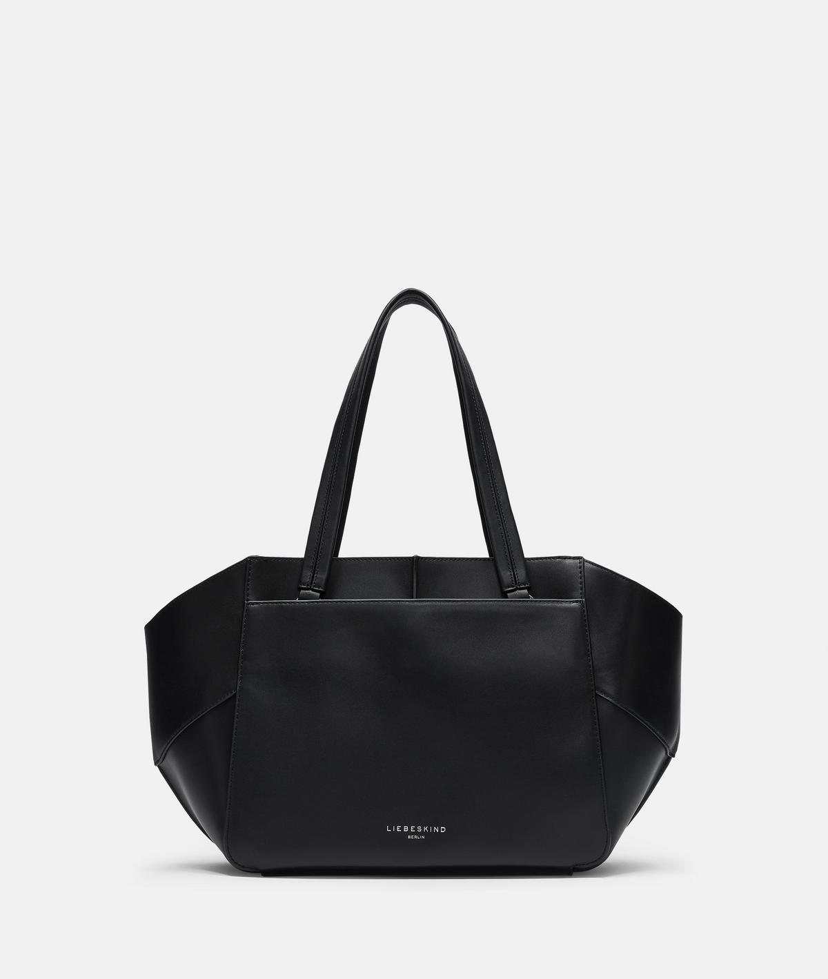 Black leather shopper clearance