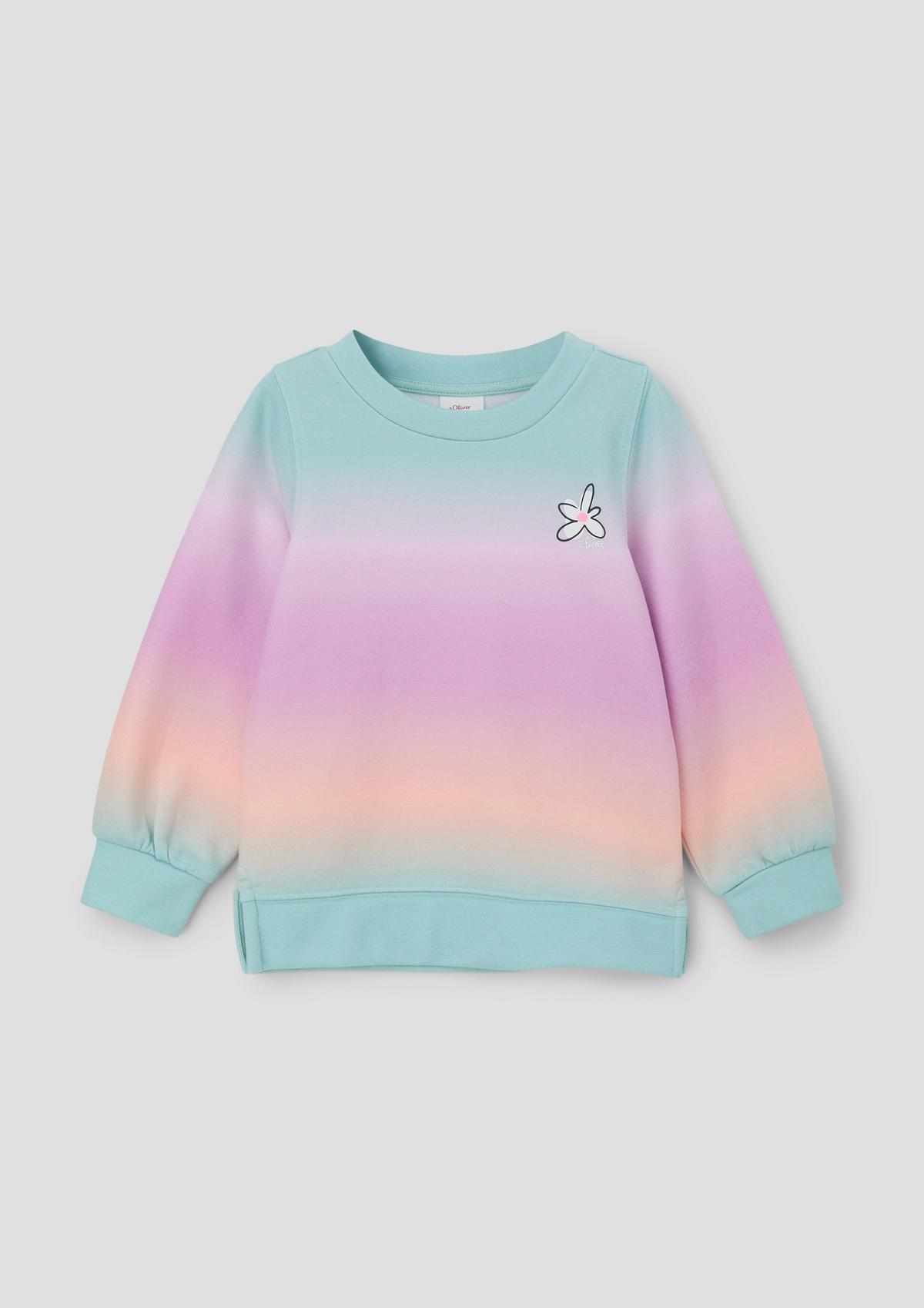 s.Oliver Sweatshirt with colour graduation and front print