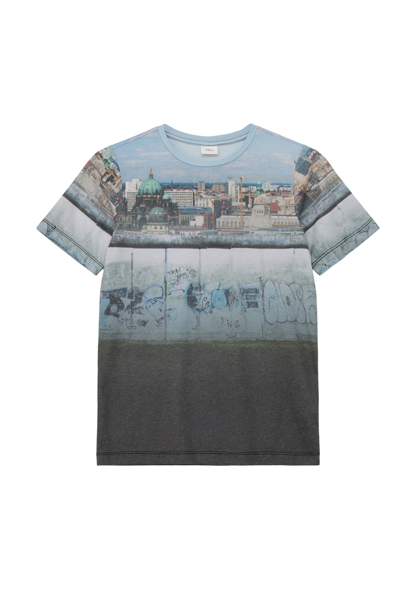 s.Oliver - T-Shirt mit Fotoprint, Jungen, schwarz