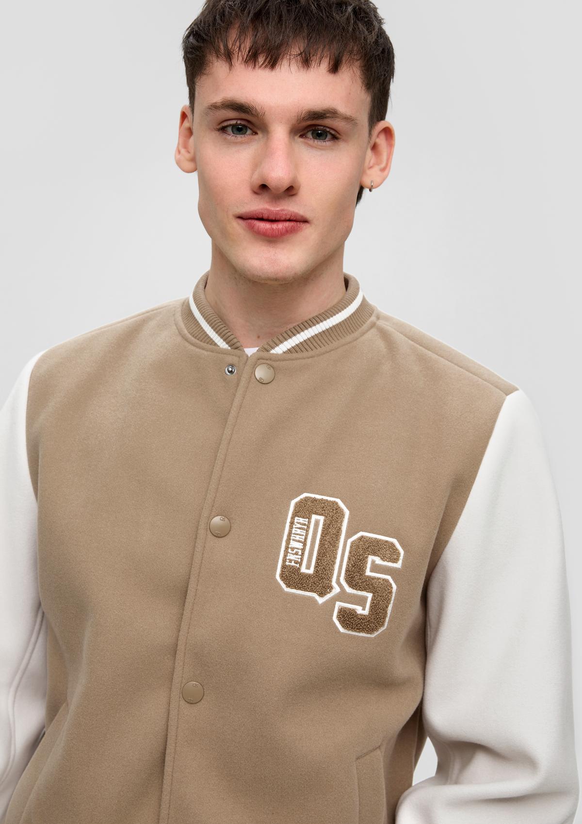s.Oliver College-Jacke mit Frottee-Logo