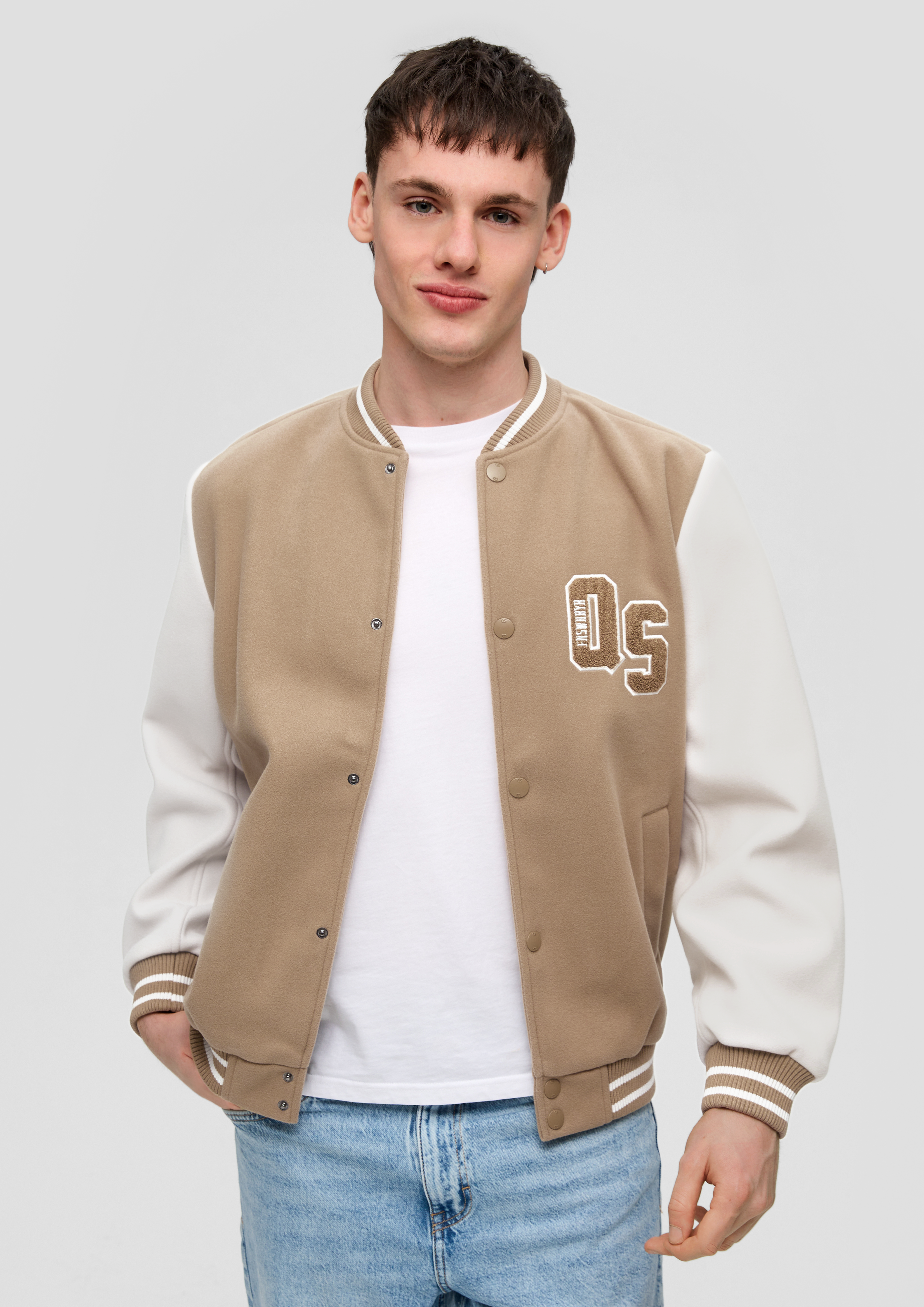 S.Oliver College-Jacke mit Frottee-Logo