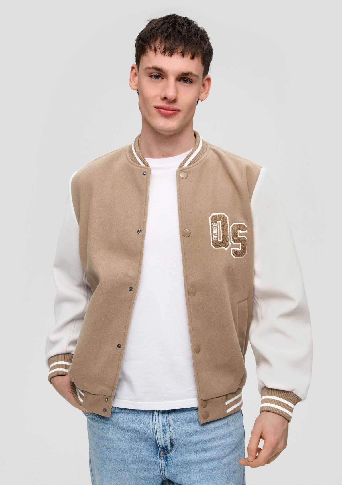 s.Oliver College jacket with terrycloth logo