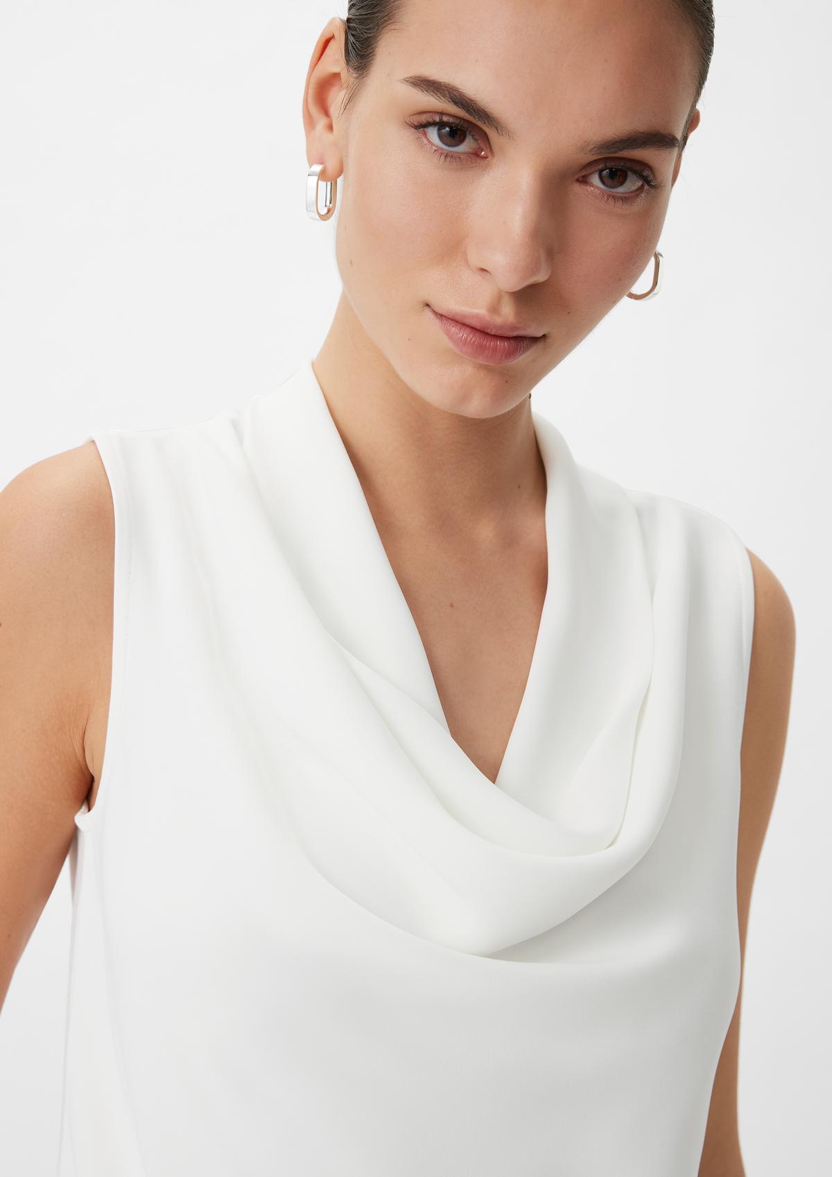 comma Sleeveless top with a cowl neckline