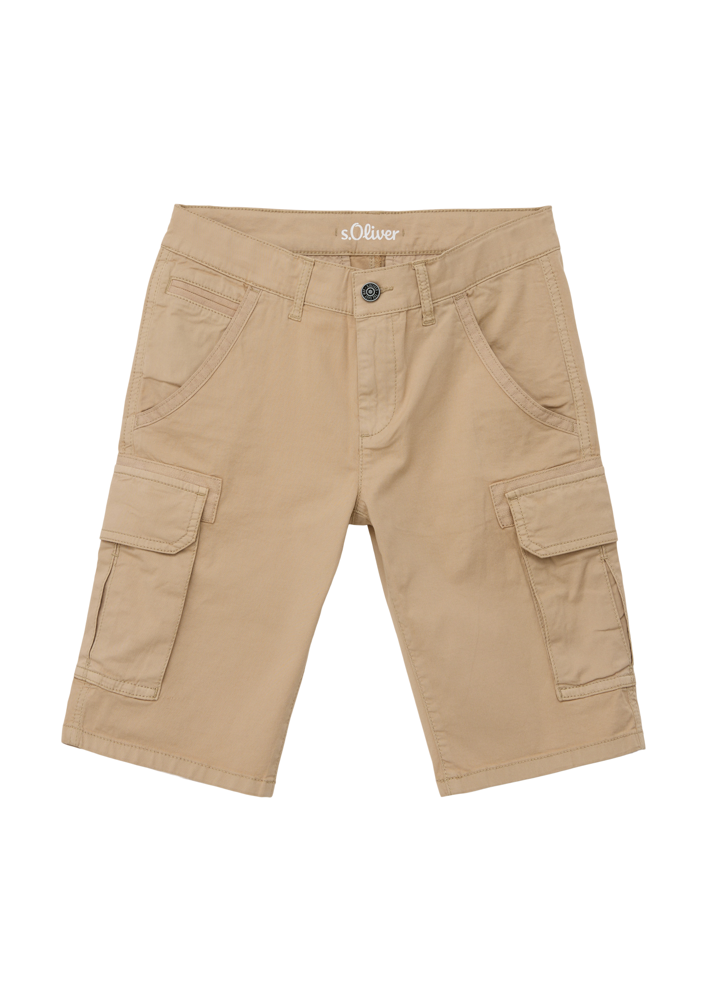 s.Oliver - Kurze Bermuda mit Cargo-Taschen, Jungen, Beige