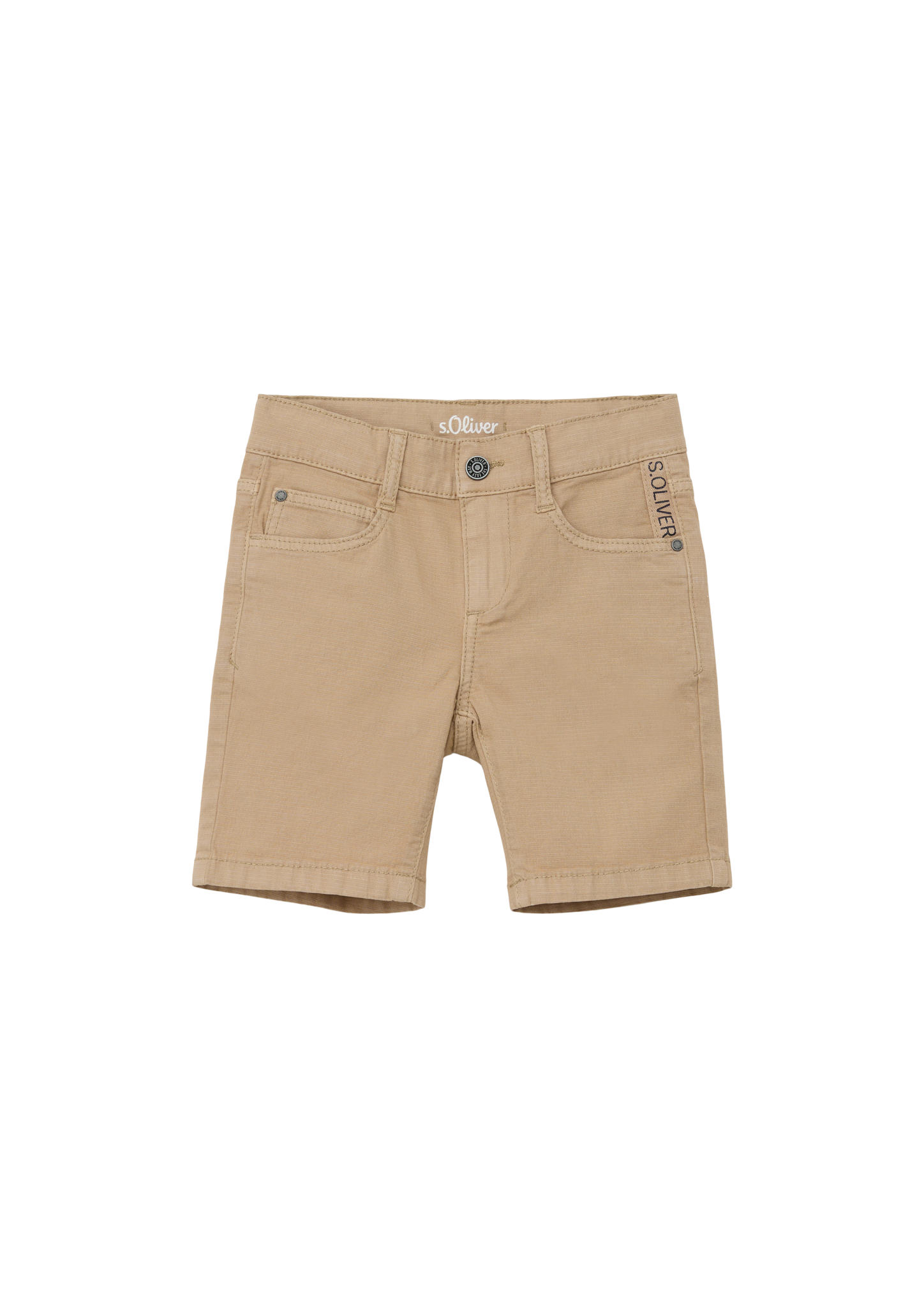 Thumbnail - s.Oliver - Bermuda-Jeans Brad / Slim Fit / Mid Rise / Slim Leg, Kinder, Beige