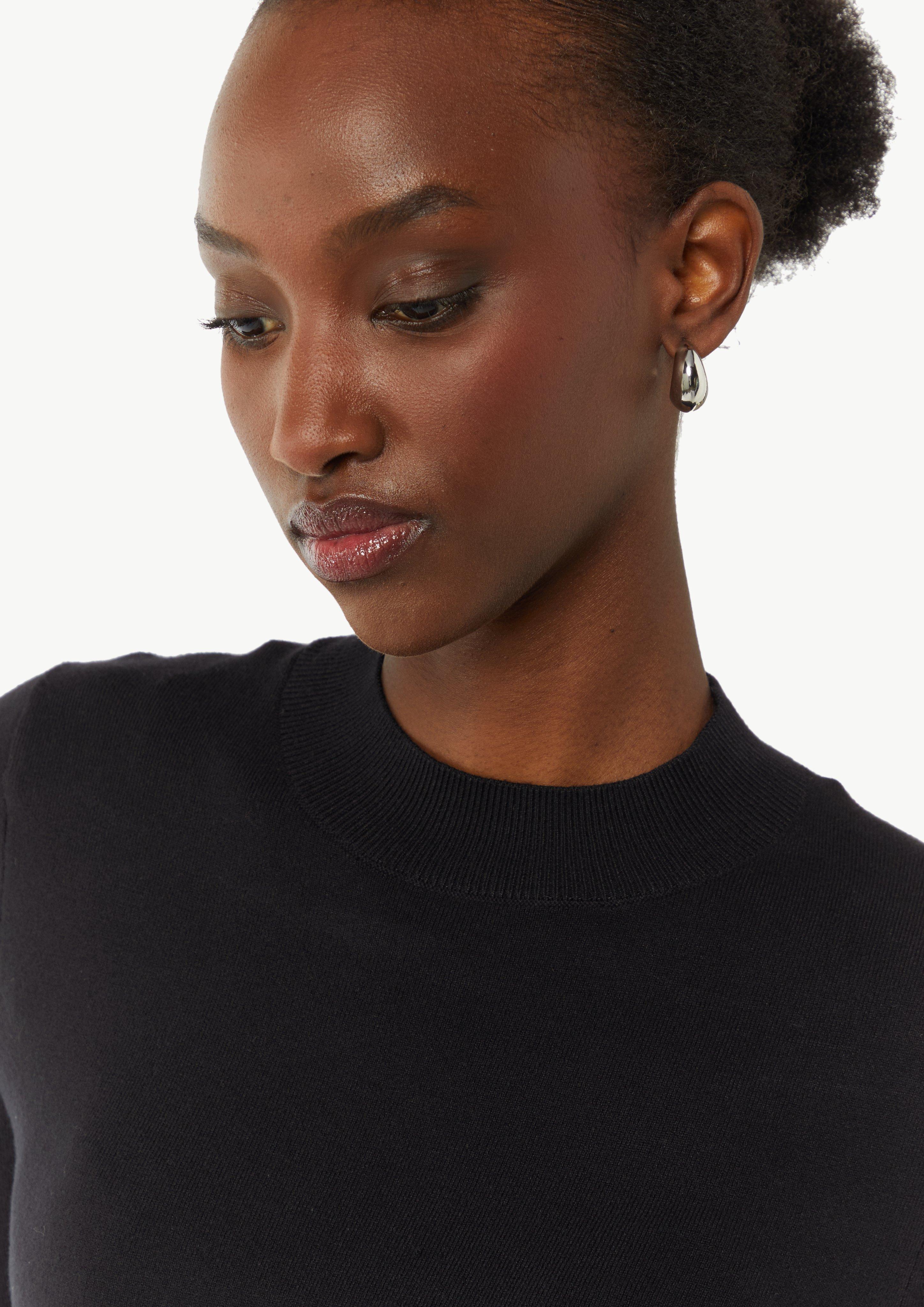 Knitted pullover in 9999 & 0120