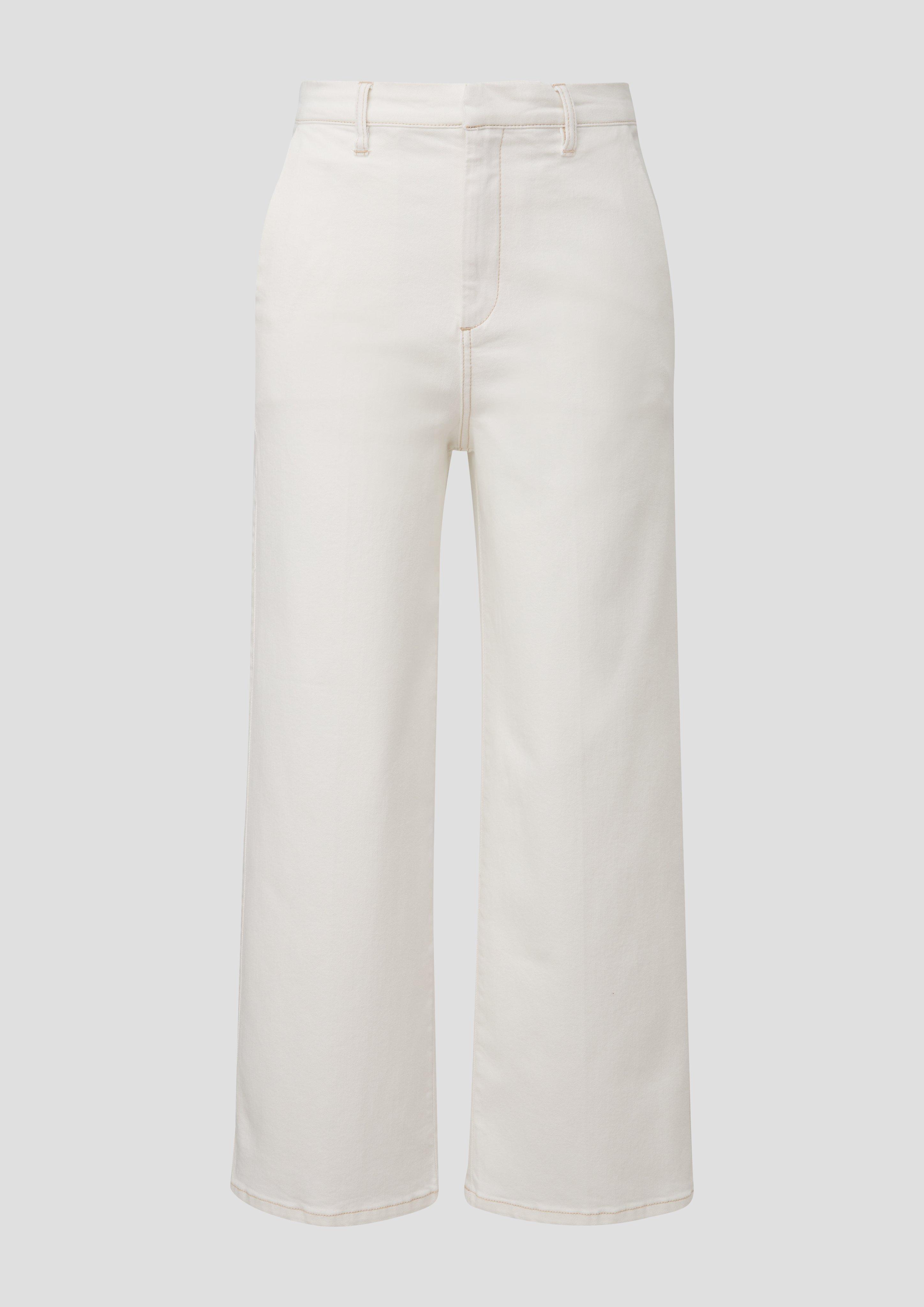 s.Oliver - Jeans Suri/ Regular Fit / High Rie / Wide Leg / Baumwollstretch, Damen, creme