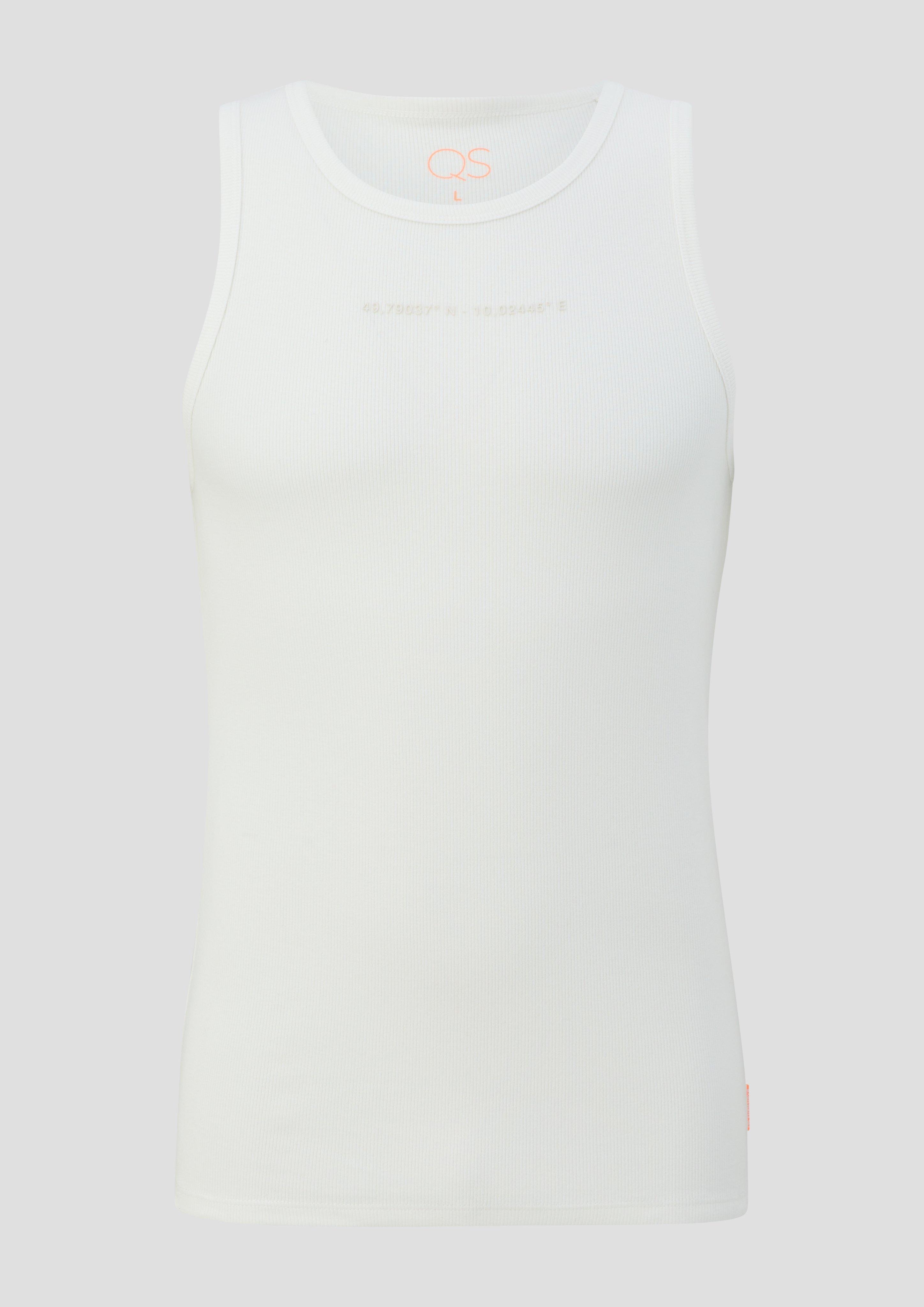 QS - Tanktop aus Rippware, Herren, weiß