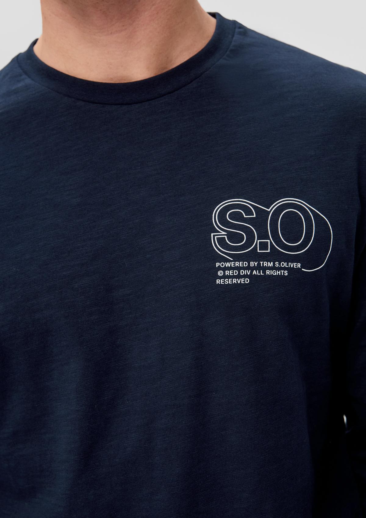 s.Oliver T-shirt à manches longues et logo imprimé