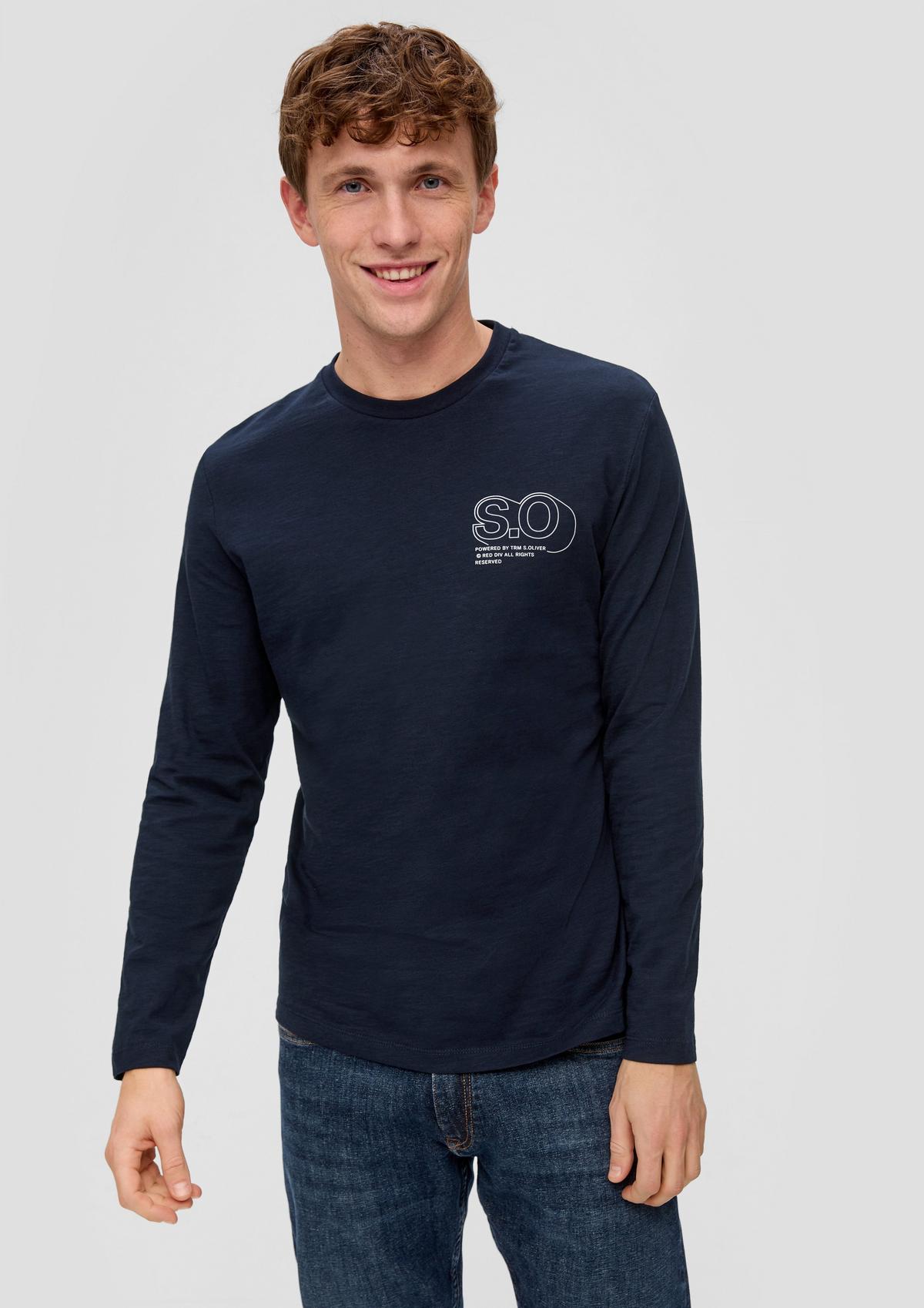 s.Oliver Long sleeve top with a logo print