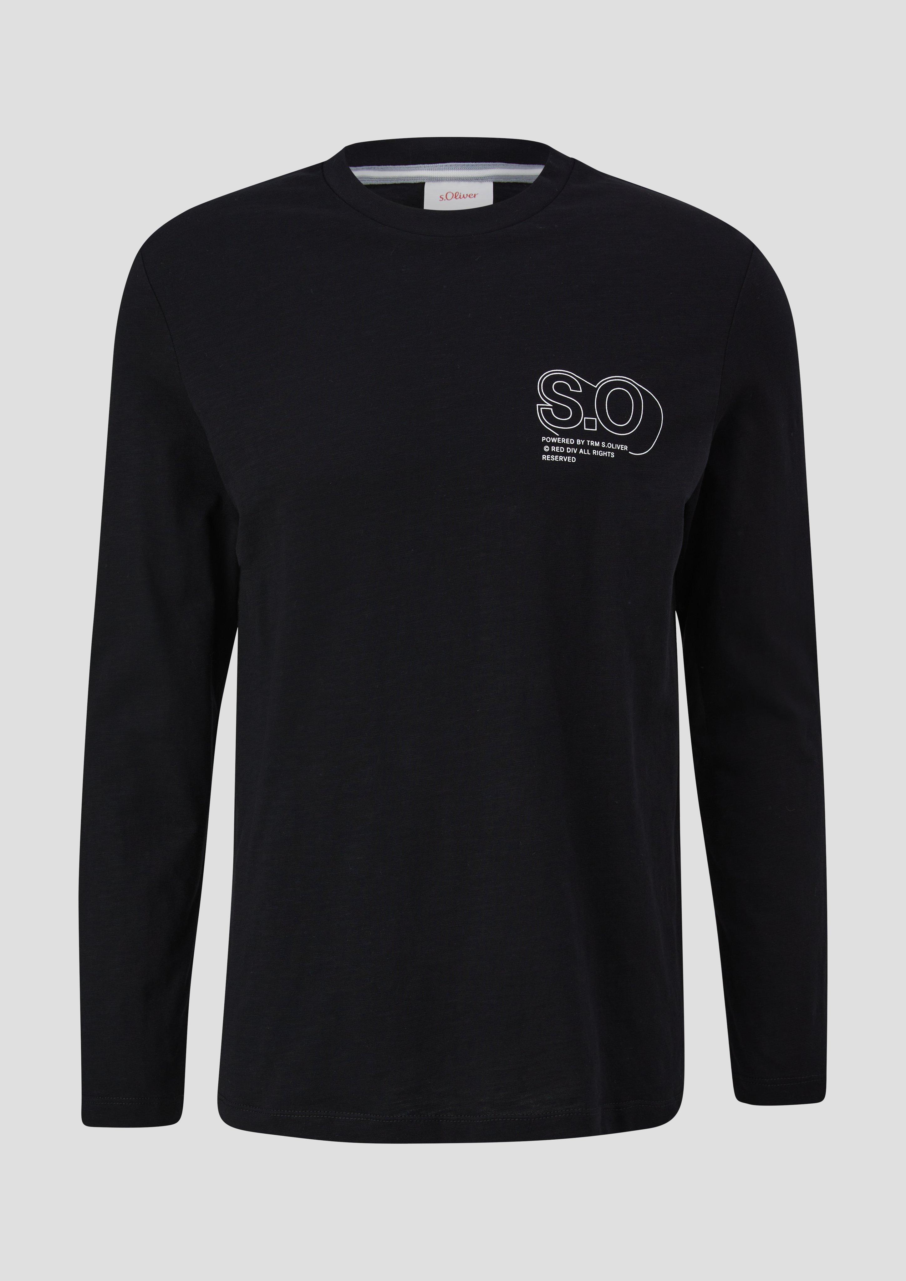 s.Oliver Langarmshirt mit Logo-Print