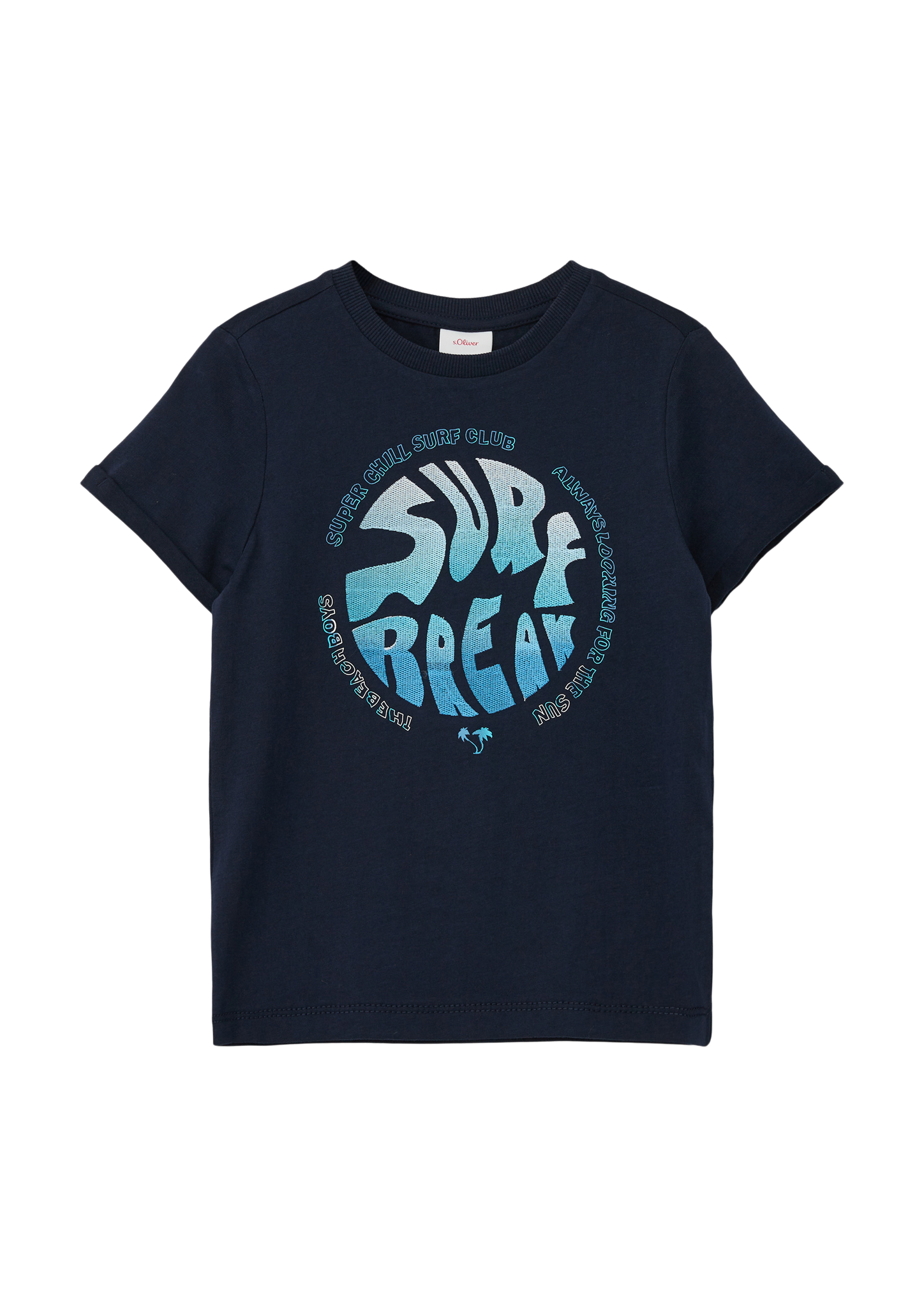 s.Oliver - T-Shirt mit Frontprint, Kinder, blau