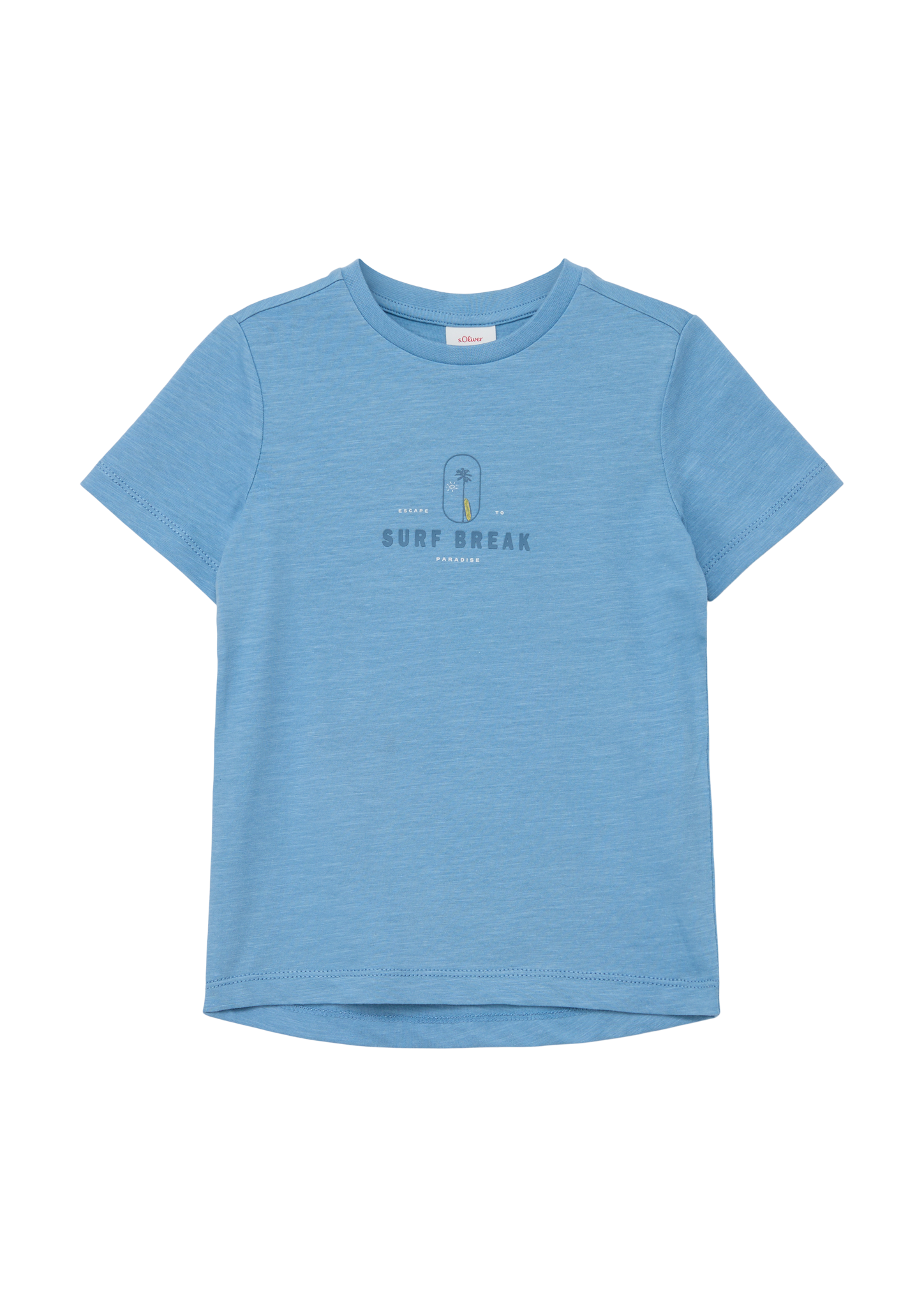 s.Oliver - T-Shirt mit Front- und Rückenprint, Kinder, blau