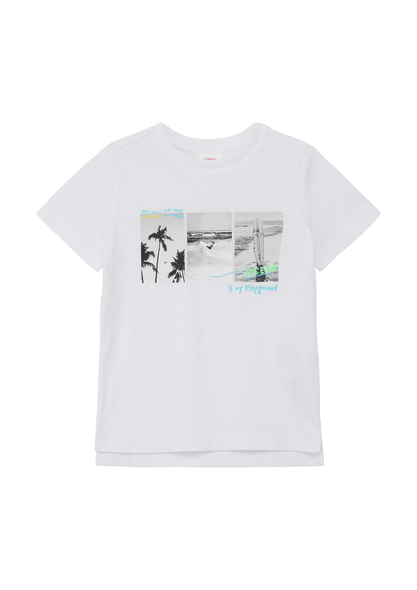 s.Oliver - T-Shirt mit Fotoprint, Kinder, weiß