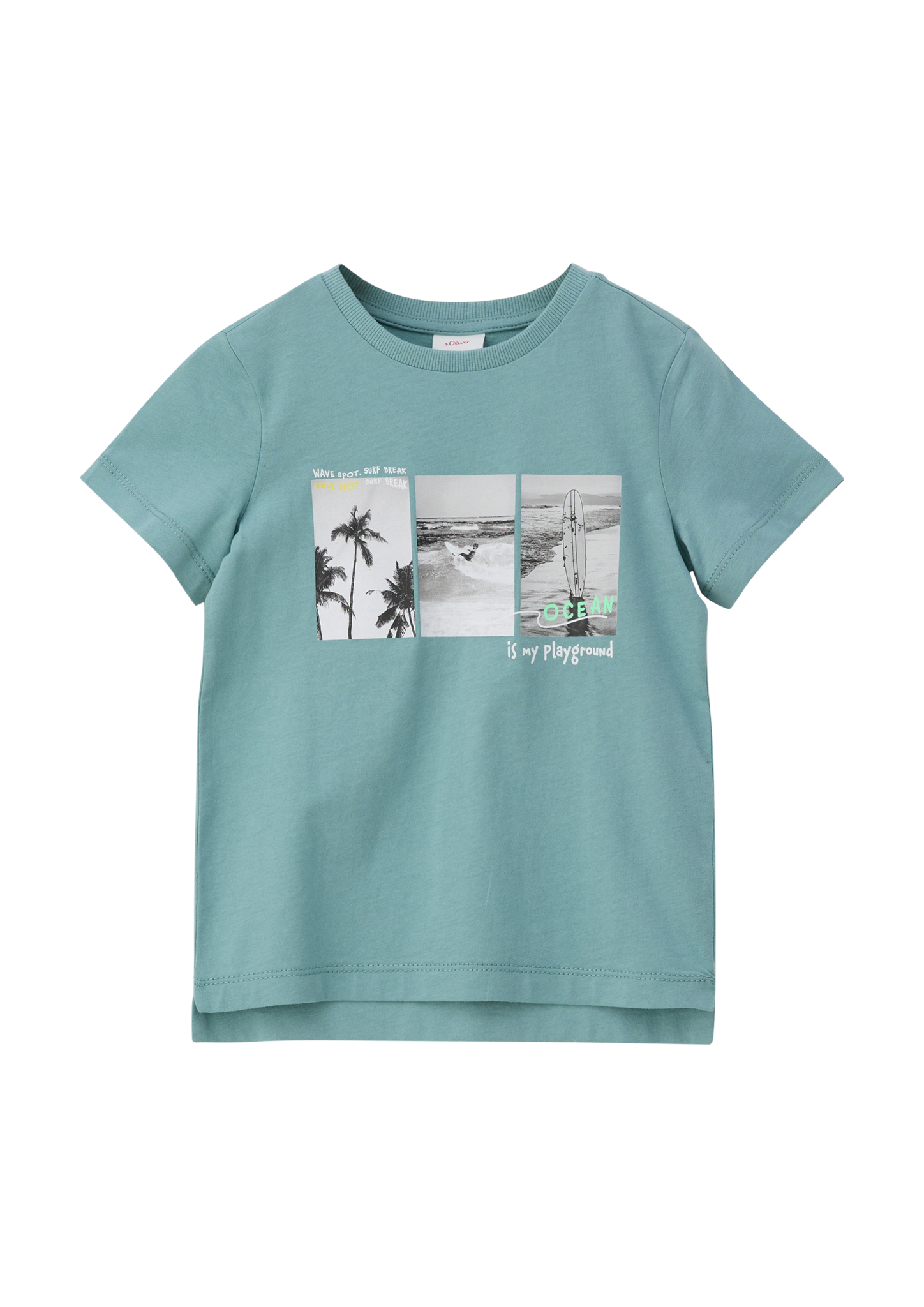 s.Oliver - T-Shirt mit Fotoprint, Kinder, Blau