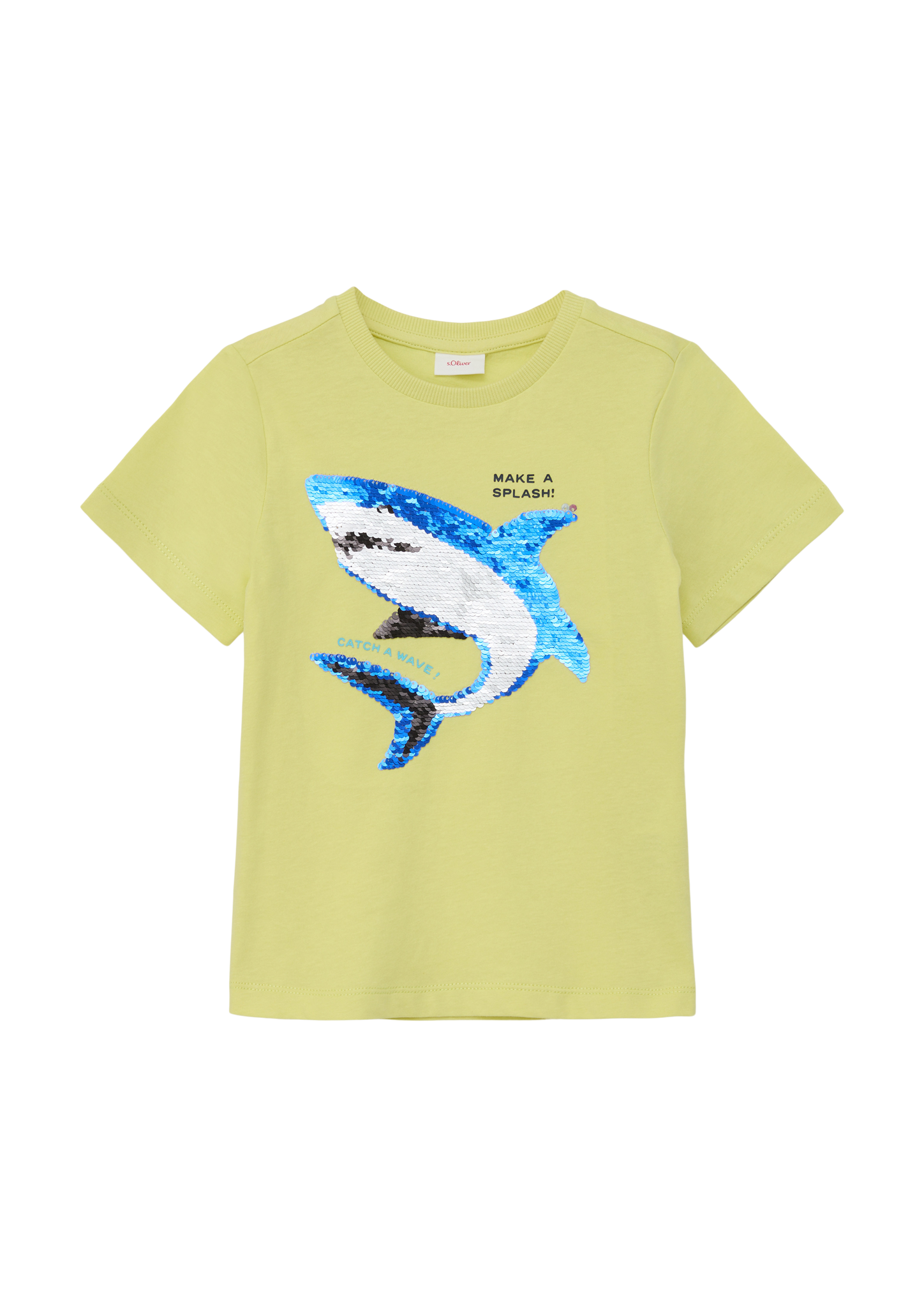 s.Oliver - T-Shirt mit Wendepailletten, Kinder, gelb