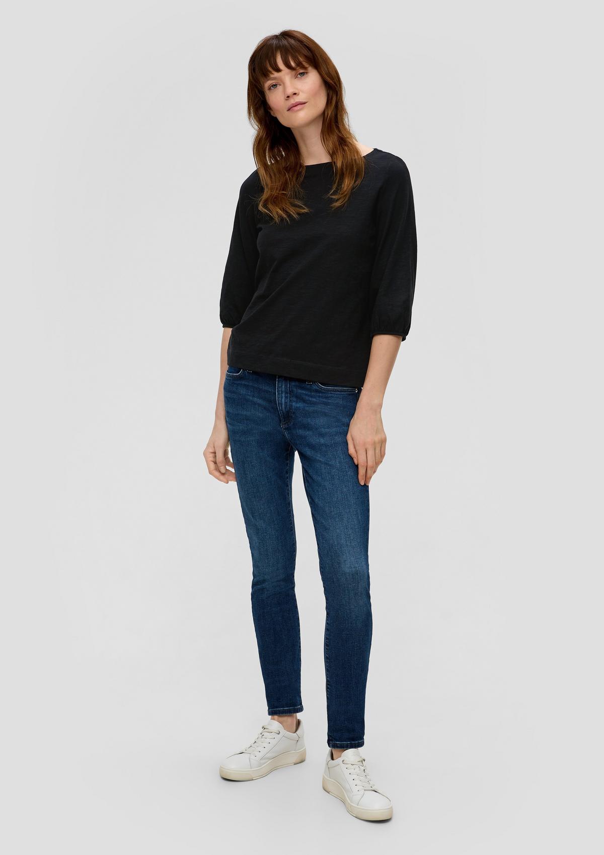 s.Oliver Cotton top with puff sleeves