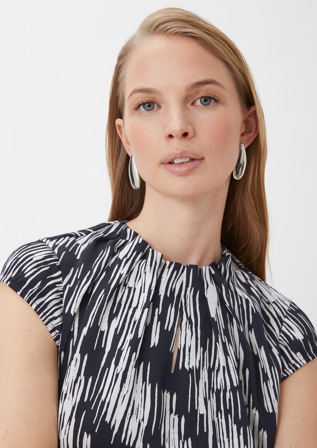 comma Frilled blouse with an all-over print