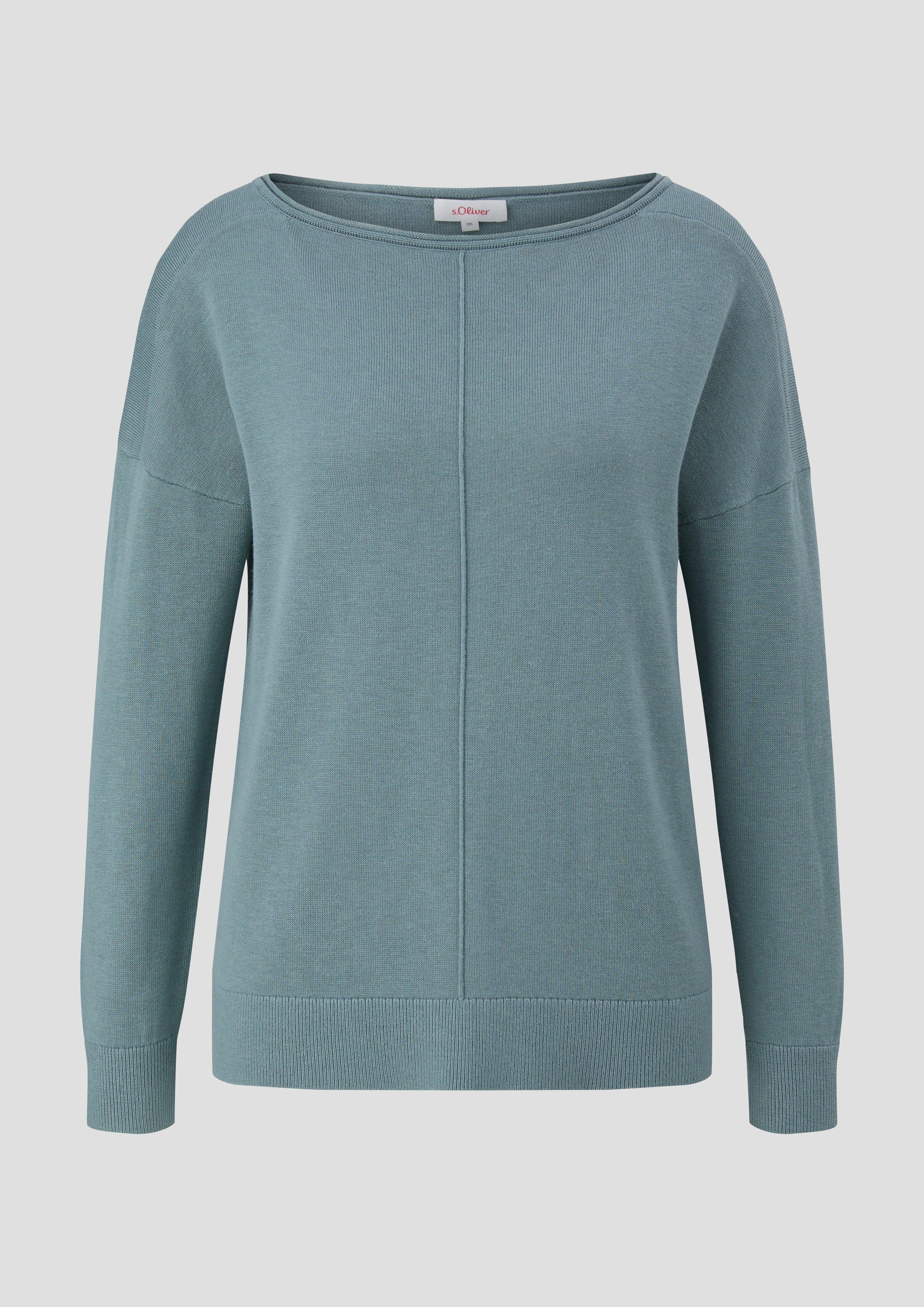 s.Oliver - Strickpullover im Loose Fit, Damen, Blau