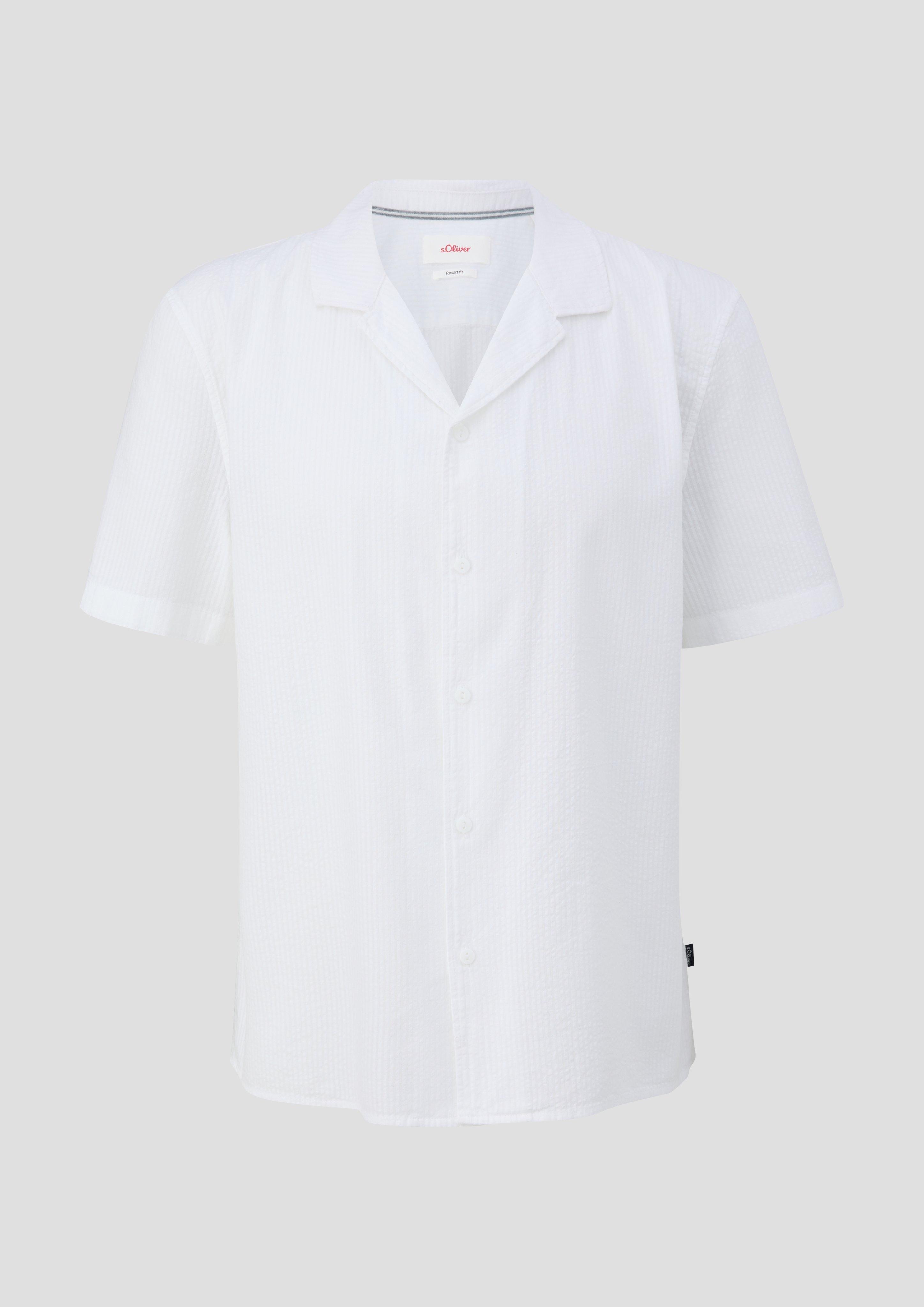 s.Oliver Kurzarmhemd mit Crêpestruktur