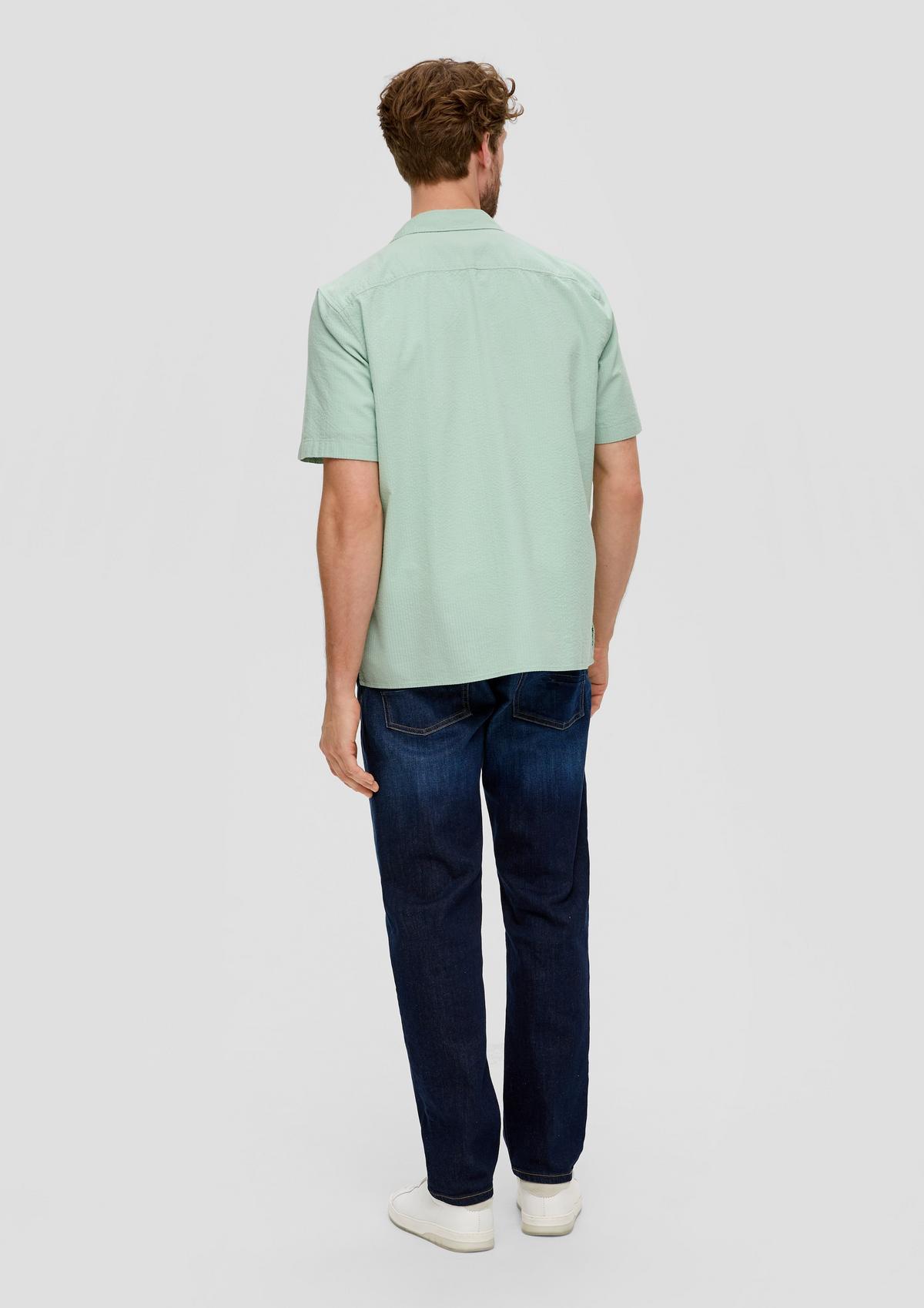 s.Oliver Overhemd met korte mouwen en crêpe structuur