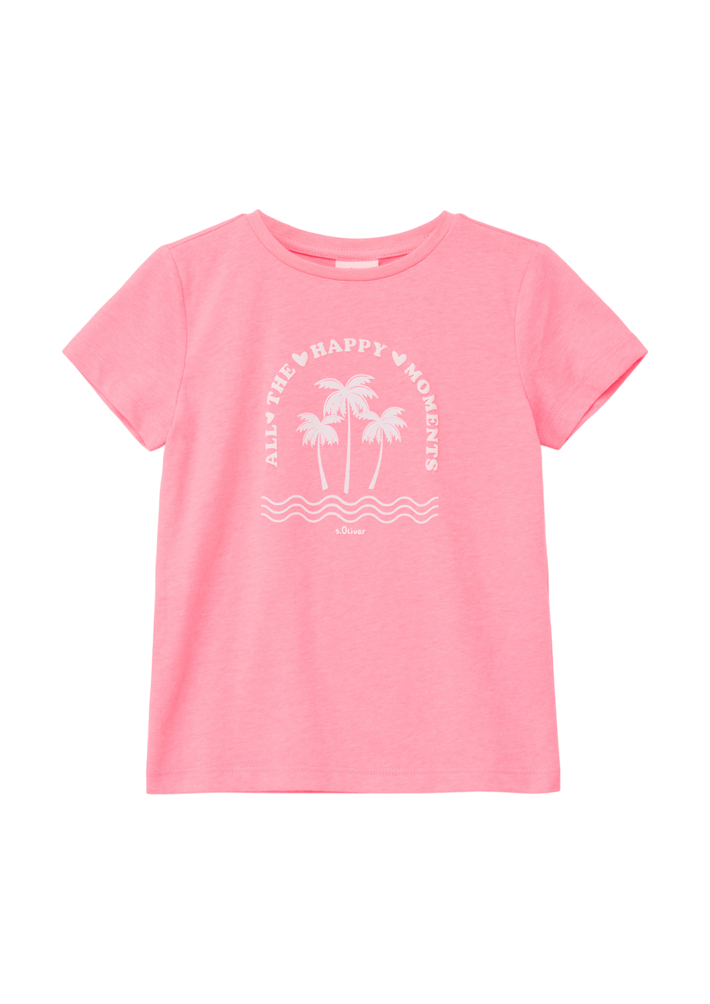 s.Oliver - T-Shirt mit Frontprint, Kinder, Rosa