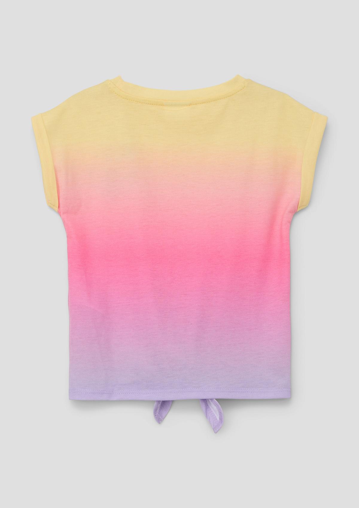 s.Oliver T-shirt met kleurverloop en geknoopt detail