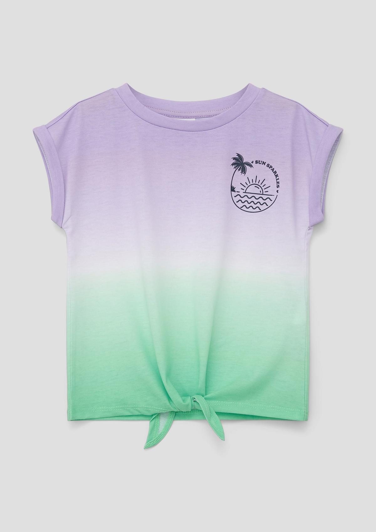s.Oliver T-Shirt mit Farbverlauf und Knoten-Detail