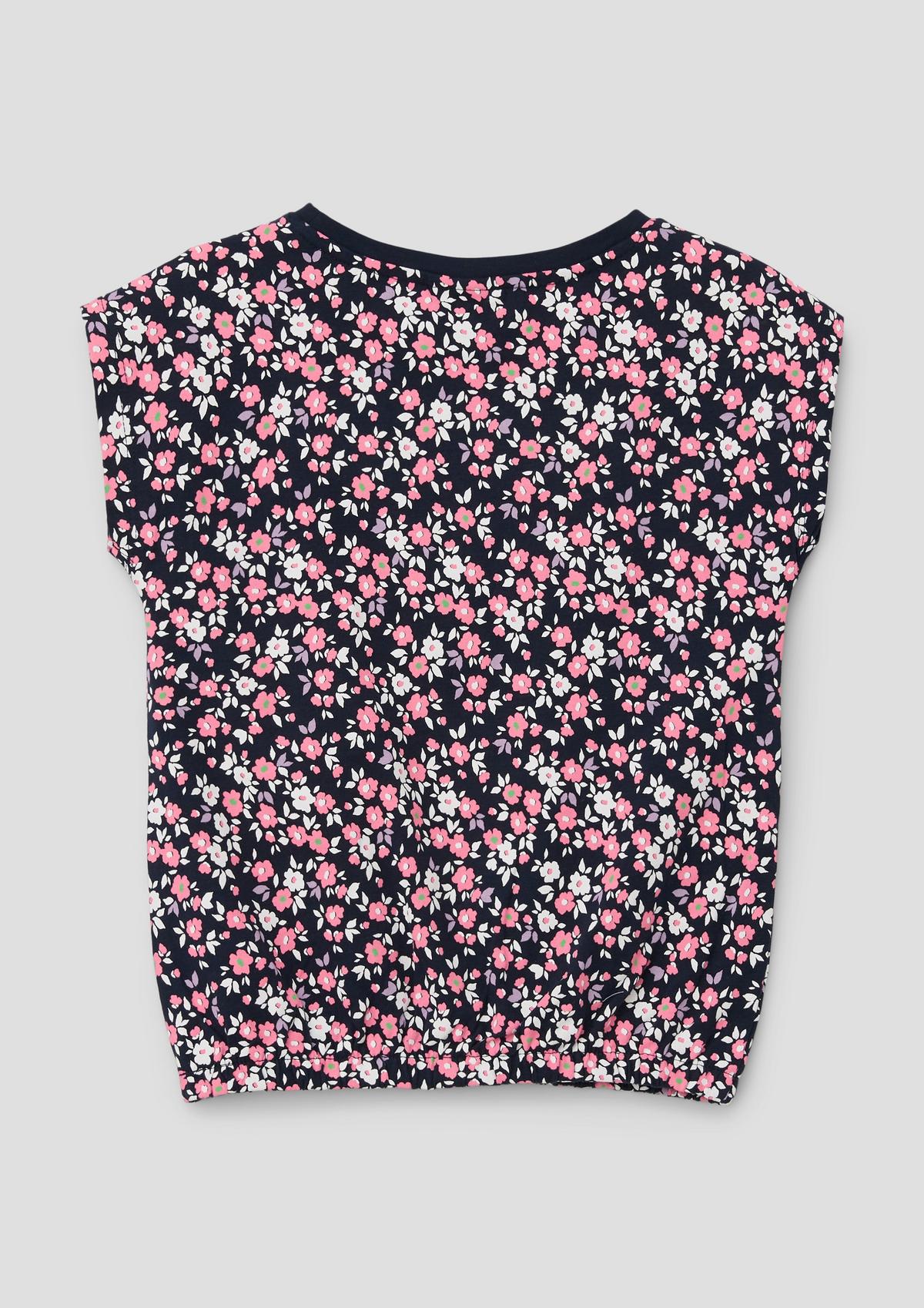 s.Oliver T-shirt with dropped shoulders and an all-over print