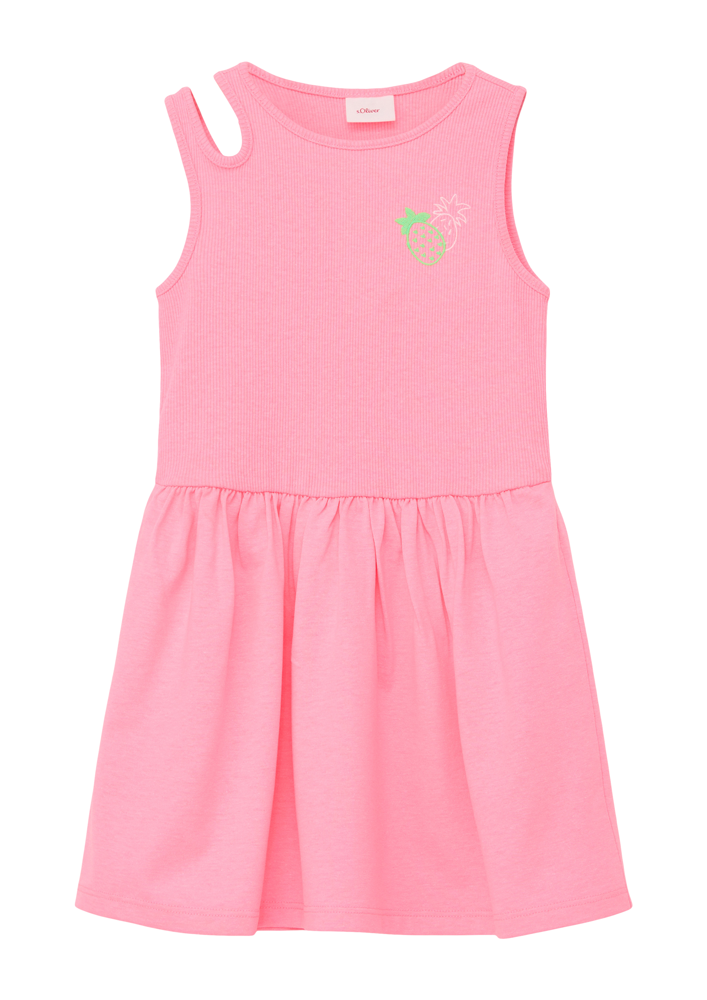 s.Oliver - Ärmelloses Kleid mit Rippstruktur, Kinder, Rosa