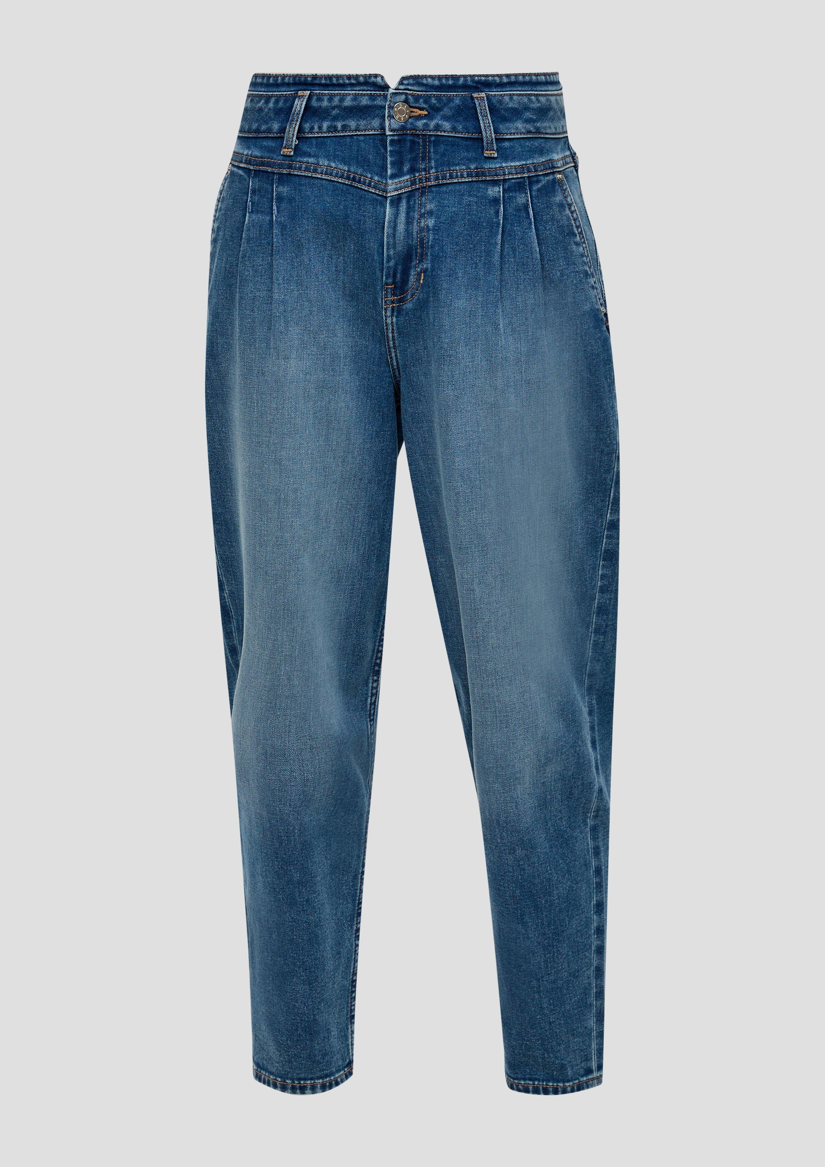 Ankle Jeans / Regular Fit / High Rise / Barrel Leg blau s.Oliver