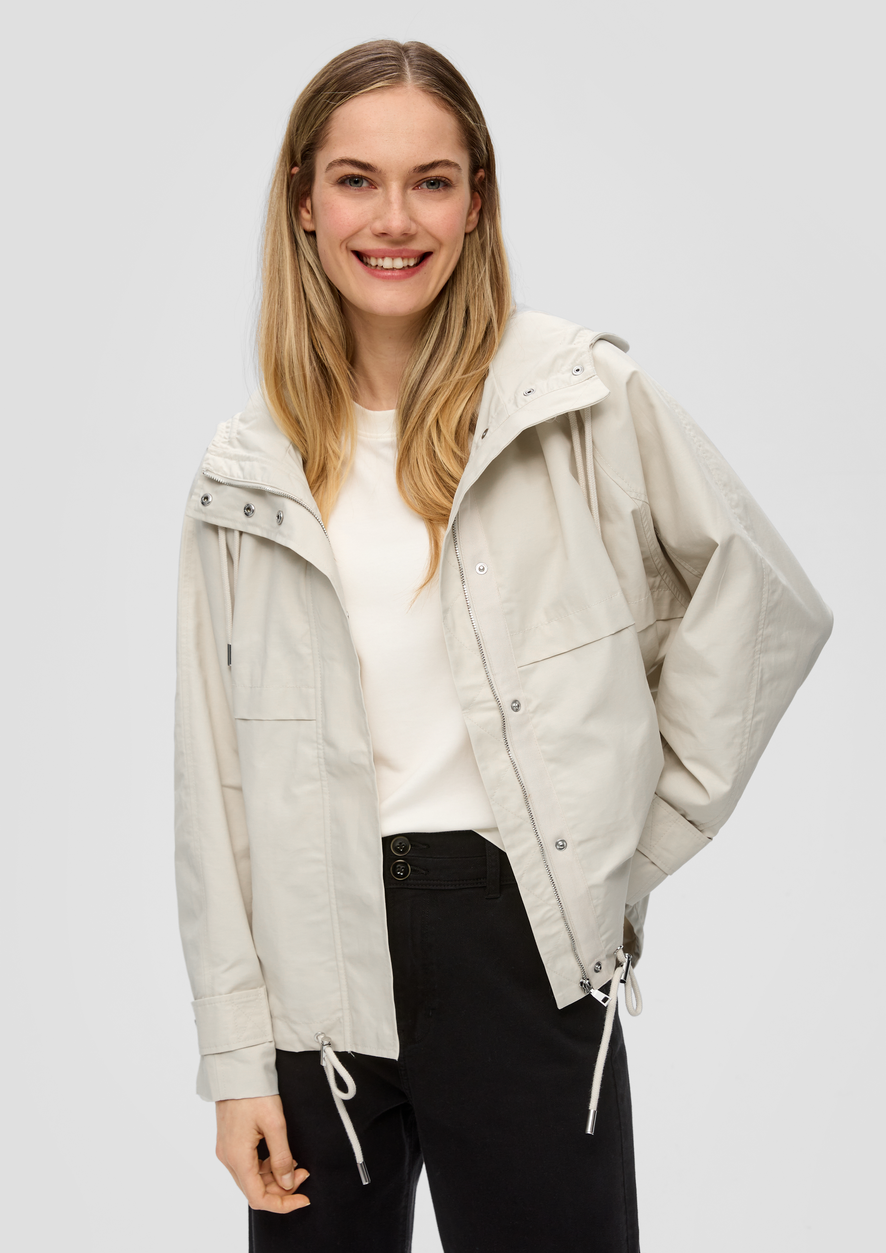 S.Oliver Kapuzenjacke mit Garment Wash